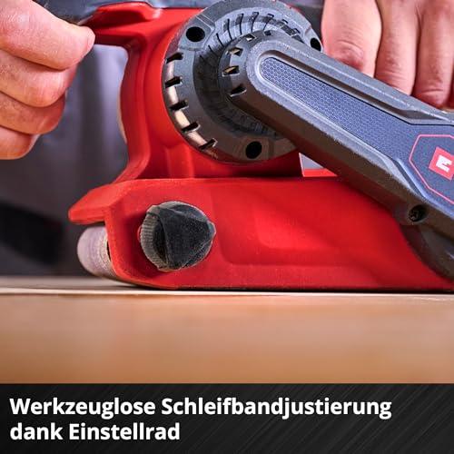 Einhell Professional aku-lintlihvija TP-BS 18/457 Li BL-Solo Power X-Change (18 V, Li-Ion, harjadeta mootor, 3x P80 lihvlint 457×75 mm, ilma aku ja laadijata), punane – pilt 8