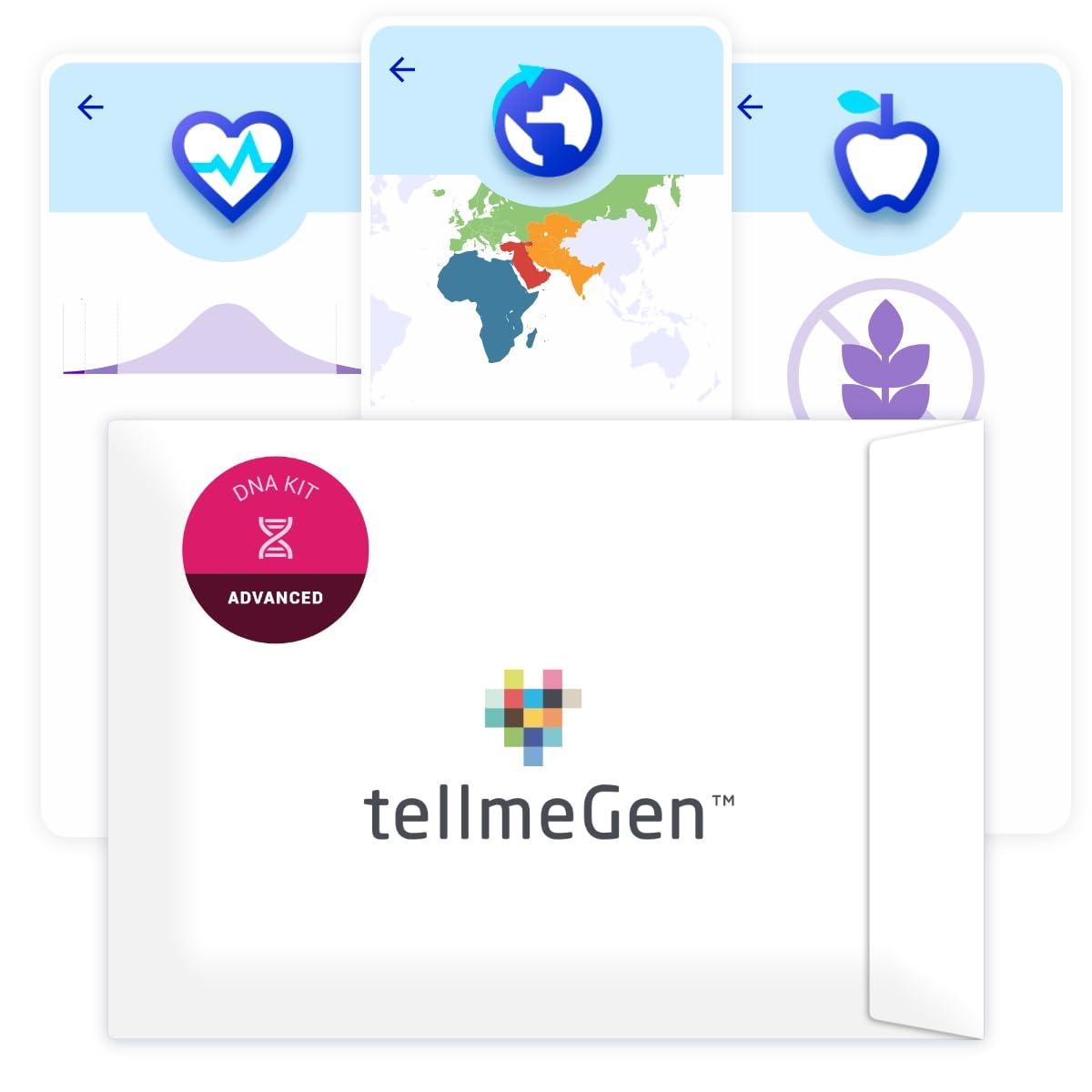 tellmeGen Advanced DNA-analüüs (Tervis + Omadused + Heaolu + Päritolu) Üle 400 uuendatud aruande