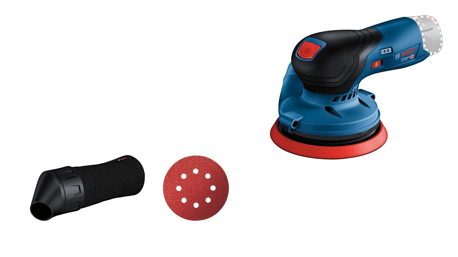 Bosch Professional 12V süsteemi akuga ekstsentriklihvija GEX 12V-125 (125mm lihvtaldrik, 1x lihvpaber, tolmukott, ilma akuta/laadijata)