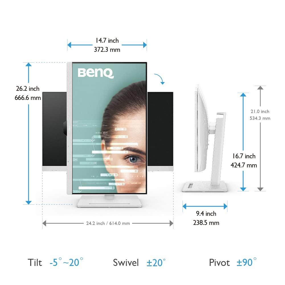 BenQ GW2790QT (27-tolline, QHD, IPS, USB-C laadimine, DP / HDMI, ergonoomiline disain, mürasummutav mikrofon), MacBook ühilduv – lisavaade