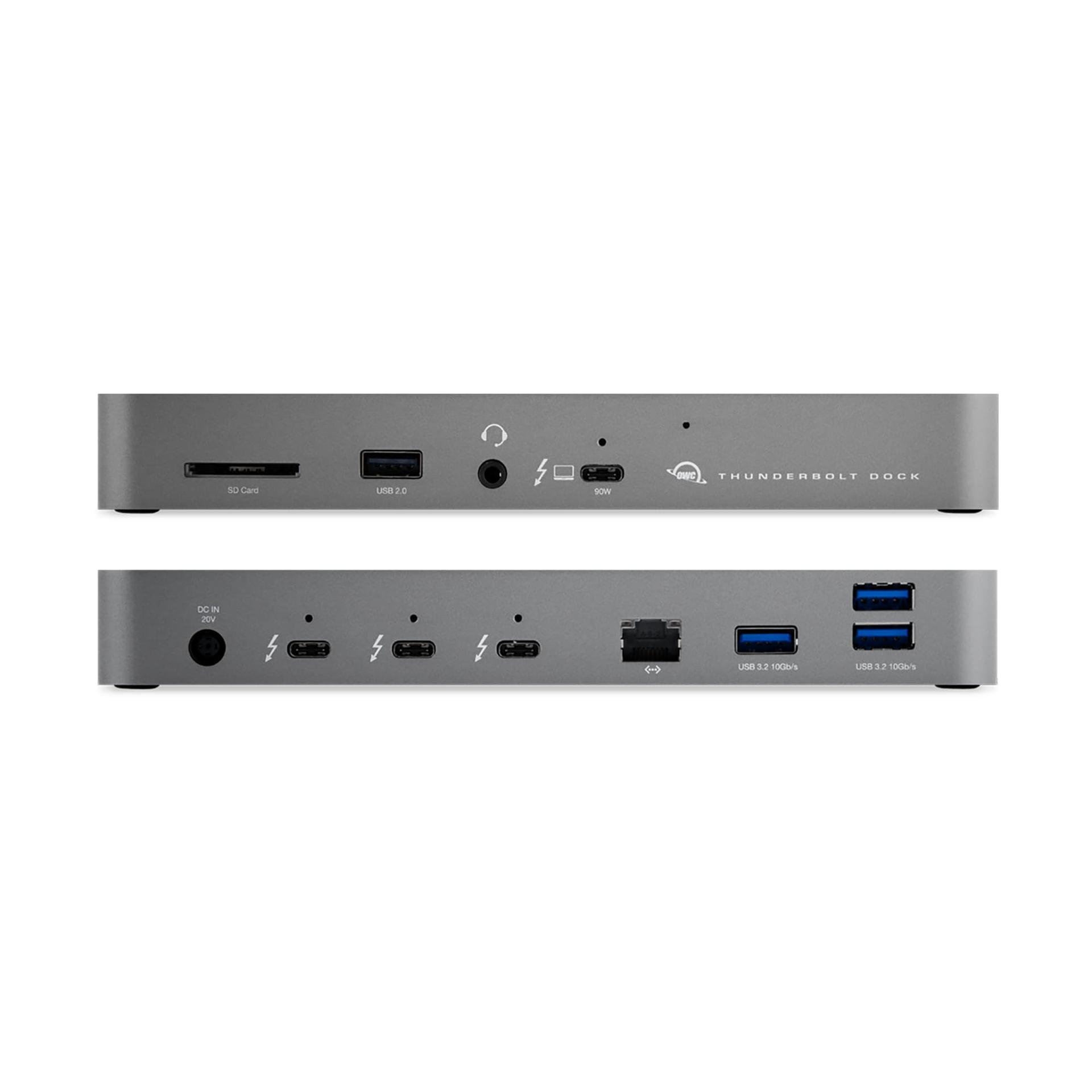 OWC Thunderbolt 4 Dock dokkimisjaam, hall/must, USB, SD OWCTB4DOCK – detailne vaade