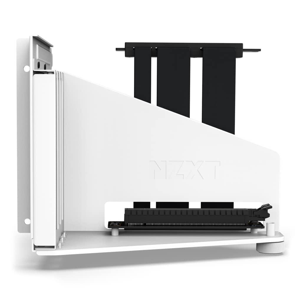 Nzxt vertikaalne GPU-kinnitussüsteem – AB-RH175-W1 175 mm PCIe 4.0×16 Riser-kaabel – vastupidav terasest GPU-hoidik, must/valge – pakend ja tarvikud