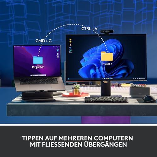 Logitech MX Mechanical Mini juhtmevaba mehaaniline klaviatuur taustvalgustusega, lineaarsed klahvid, Bluetooth, USB-C, macOS, Windows, Linux, Android, metall, Saksa QWERTZ paigutus – Grafiit – pilt 9