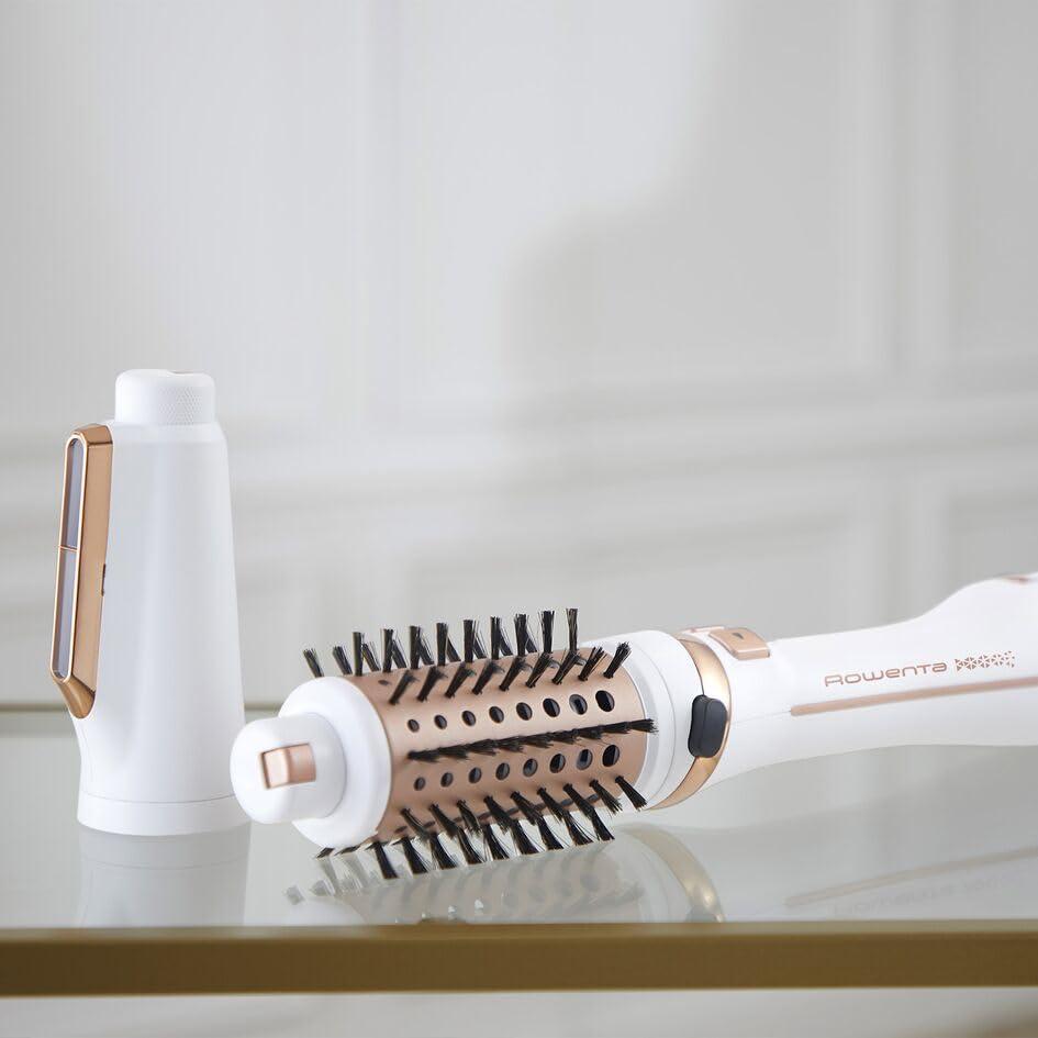 Rowenta Brush Activ Ultimate Care pöörlev kuumõhuhari 2-in-1 keraamilise katte ja ioonbooster-tehnoloogiaga, stiliseerimisotsikuga, uuendusliku Flip-funktsiooniga, valge/roosakuldne – lisavaade