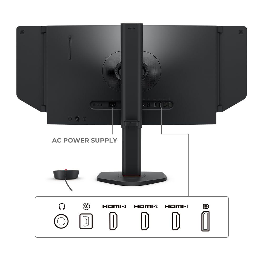 BenQ Zowie XL2566X+ 24-tolline 400Hz mängumonitor e-spordiks, Fast TN, DyAc 2, 1080p, HDMI 2.0 X3, DisplayPort 1.4 – detailne vaade