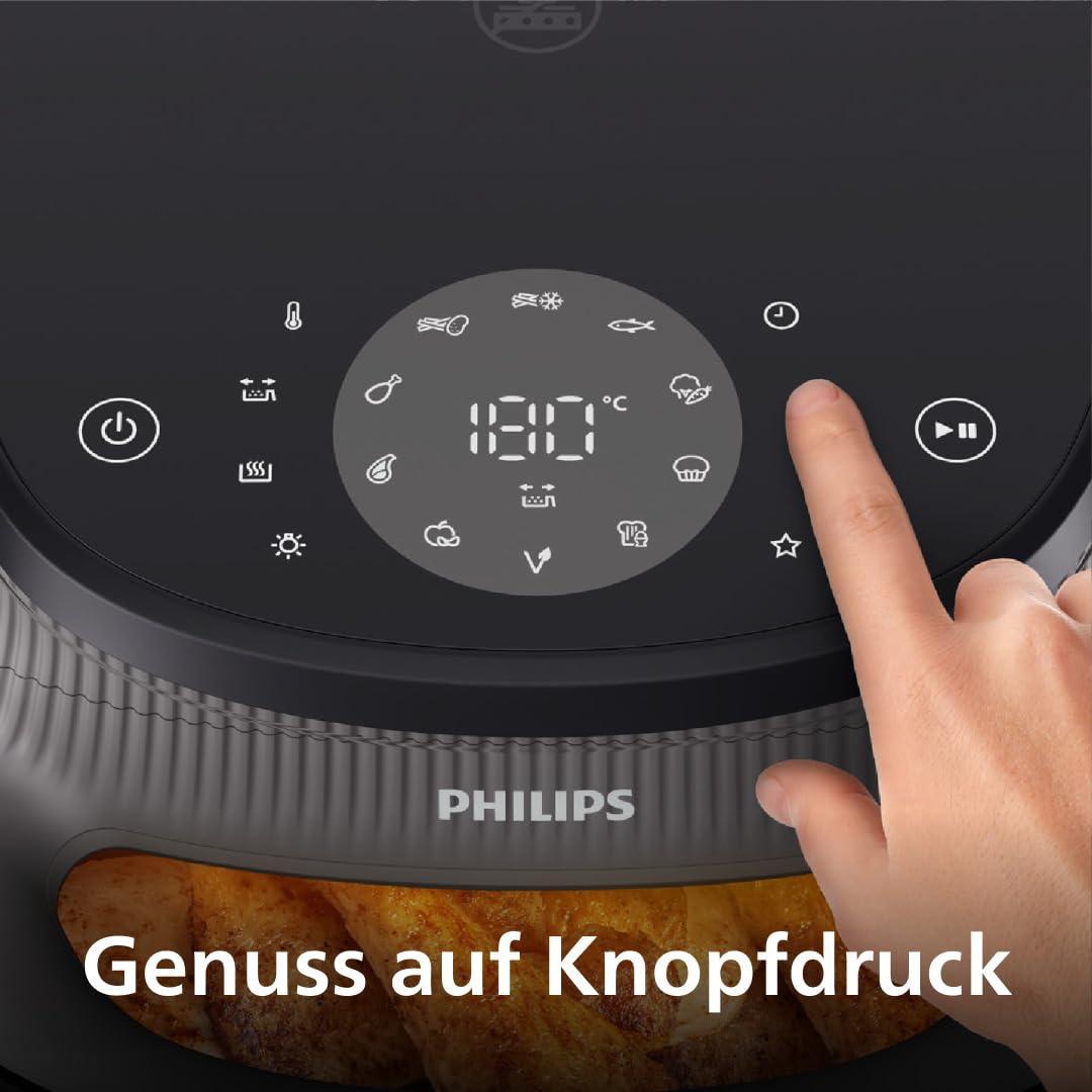 Philips Airfryer 3000 seeria 7,2L, vaateaken, 16-in-1 küpsetusfunktsioonid, RapidAir Plus tehnoloogia, rasva eemaldamine, HomeID retseptiäpp, lihtne puhastamine (NA340/00) – pilt 6