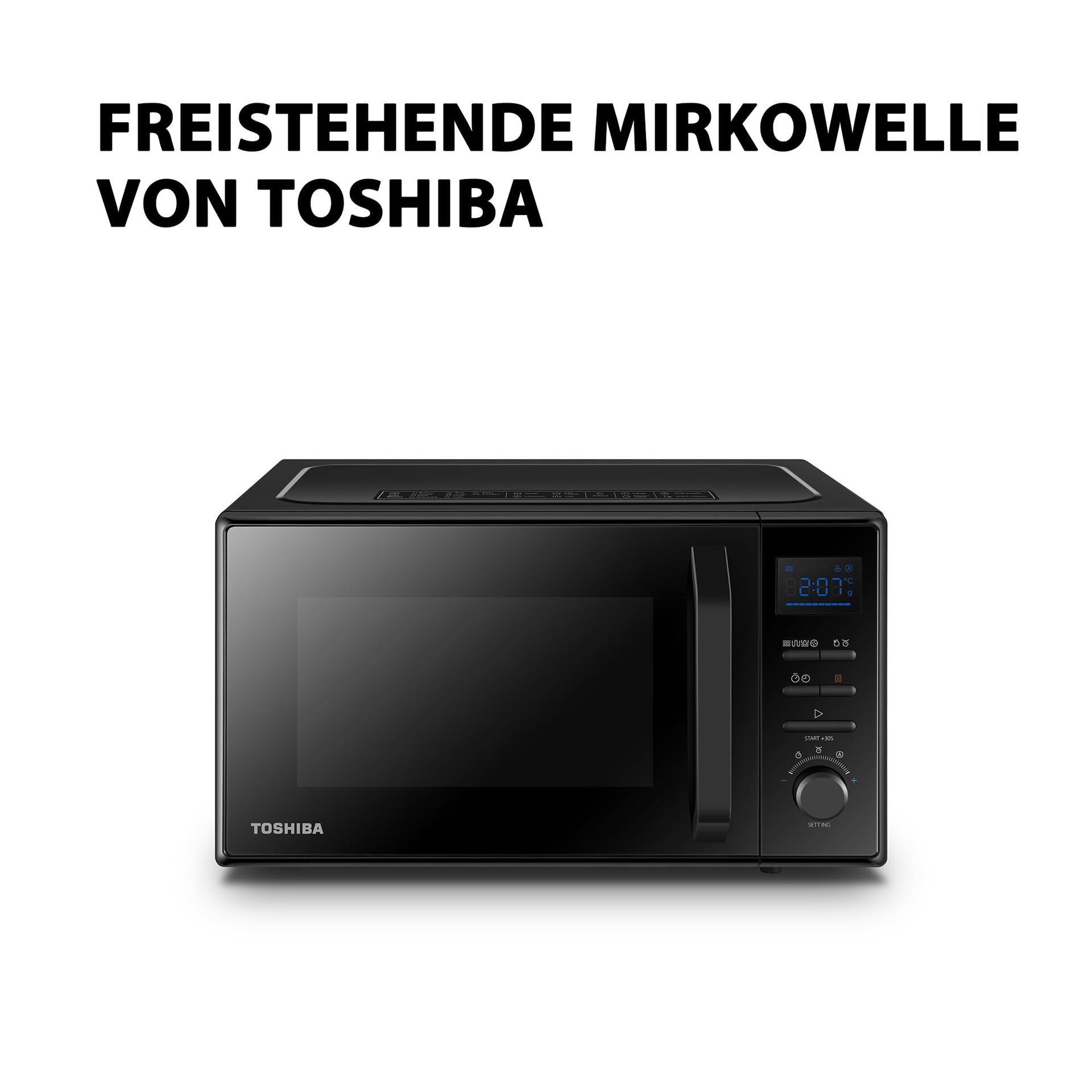 Toshiba MW2-AC25TF(BK) 4-ühes mikrolaineahi kuumaõhu, grilli ja kombifunktsiooniga / 25L / 900W / 1100W grill / 2100W kuumaõhk / emailitud sisemus / pöördalus mälufunktsiooniga / must – pilt 7