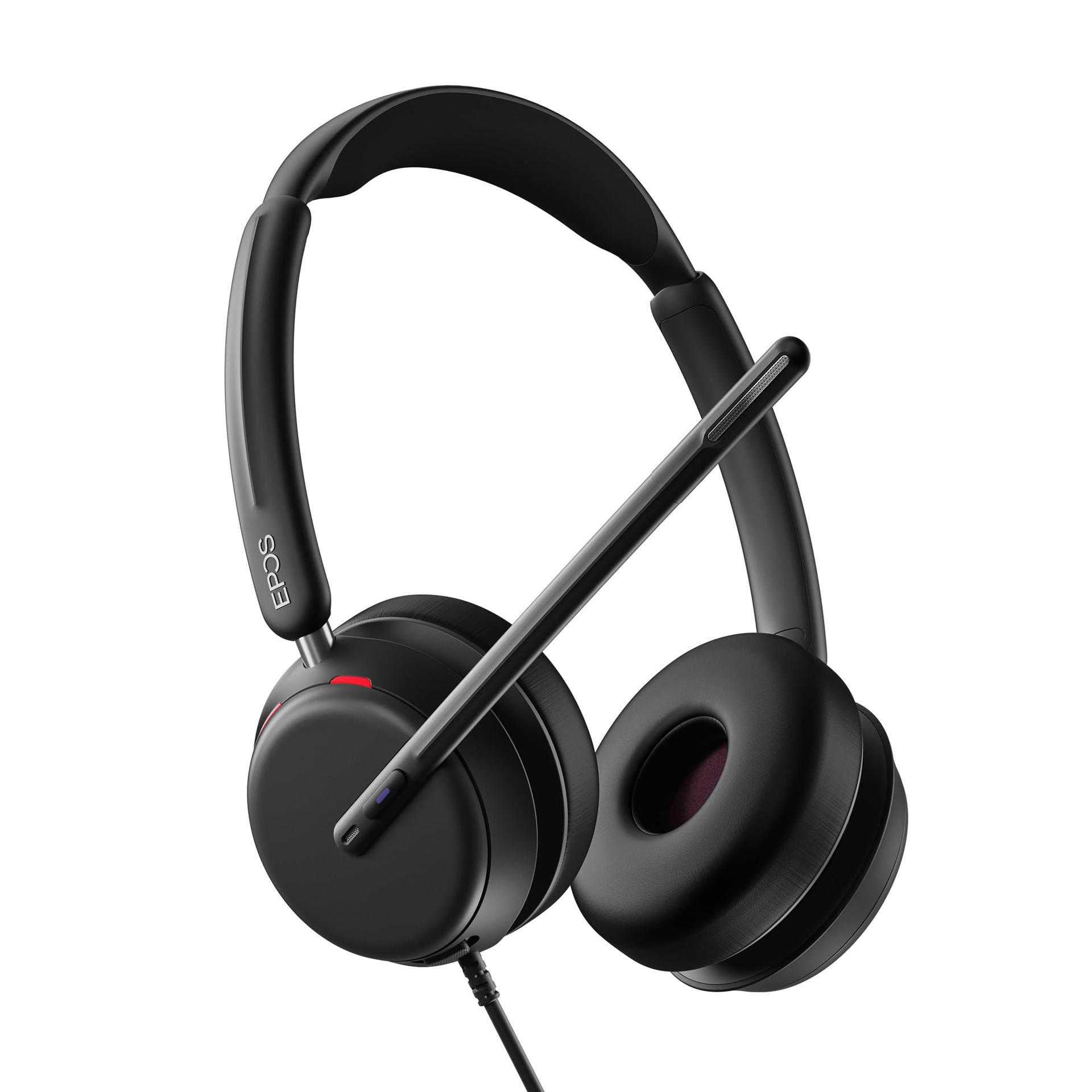 EPOS IMPACT 860T ANC – Täiustatud mürasummutusega peakomplekt avatud kontorisse, superlai ribalaiusega heli, USB-C ühendus, Microsoft Teams sertifikaat