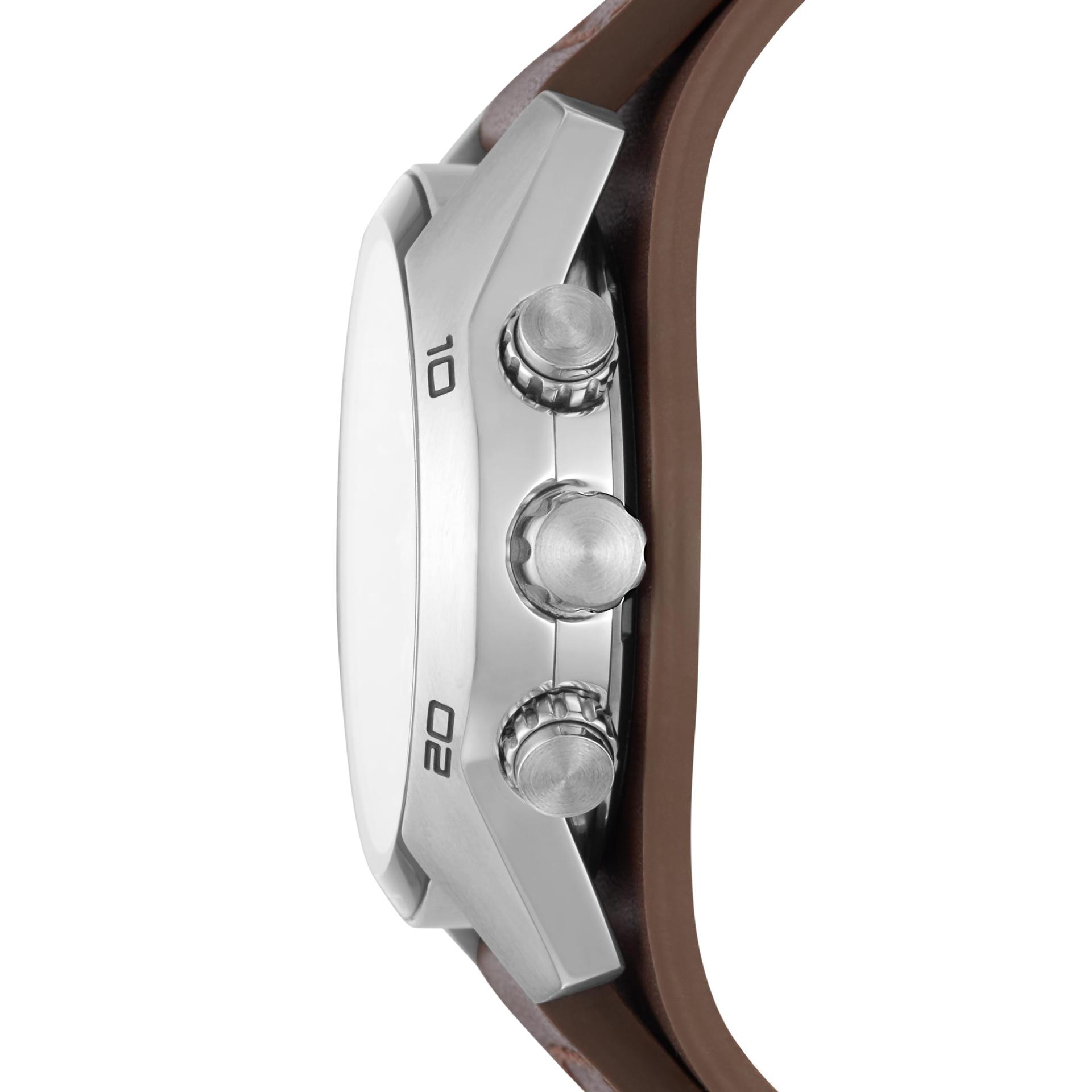Fossil Coachman meeste käekell, kronograaf mehhanismiga, roostevabast terasest või nahkrihmaga, must, 44MM – detailne vaade