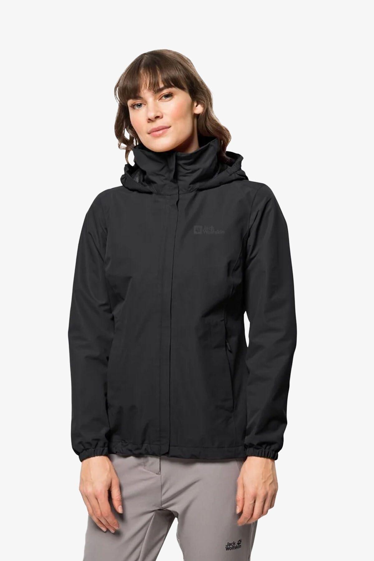 Jack Wolfskin naiste Stormy Point 2L jakk, must, L EU – detailne vaade