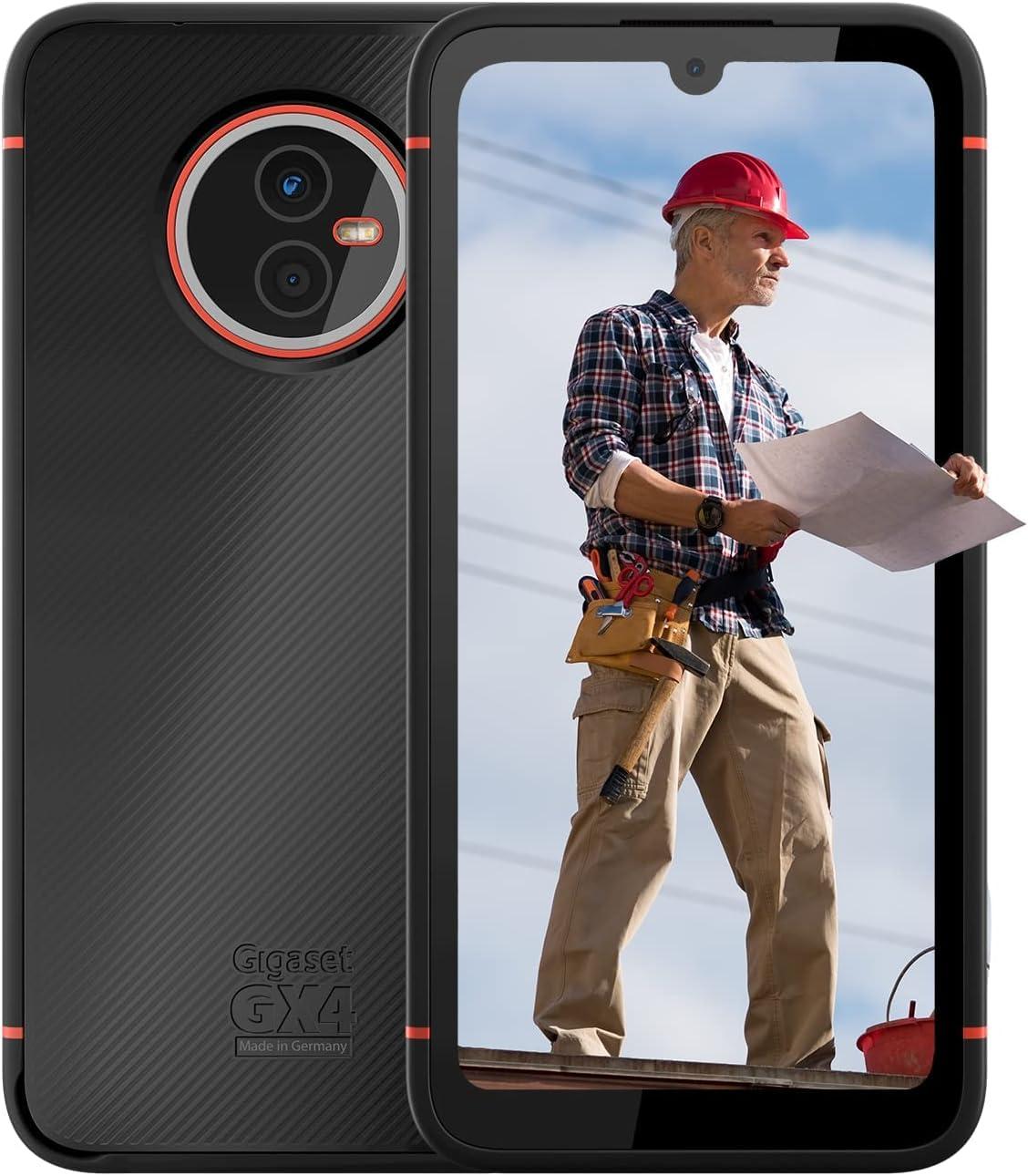 Gigaset GX4 PRO vastupidav äritelefon 4G – tolmu- ja veekindel IP68, militaarstandard – 6,1″ HD+ ekraan Gorilla Glassiga – 128GB+6GB RAM – 48MP kaamera – 400 tundi ooteaega, Must