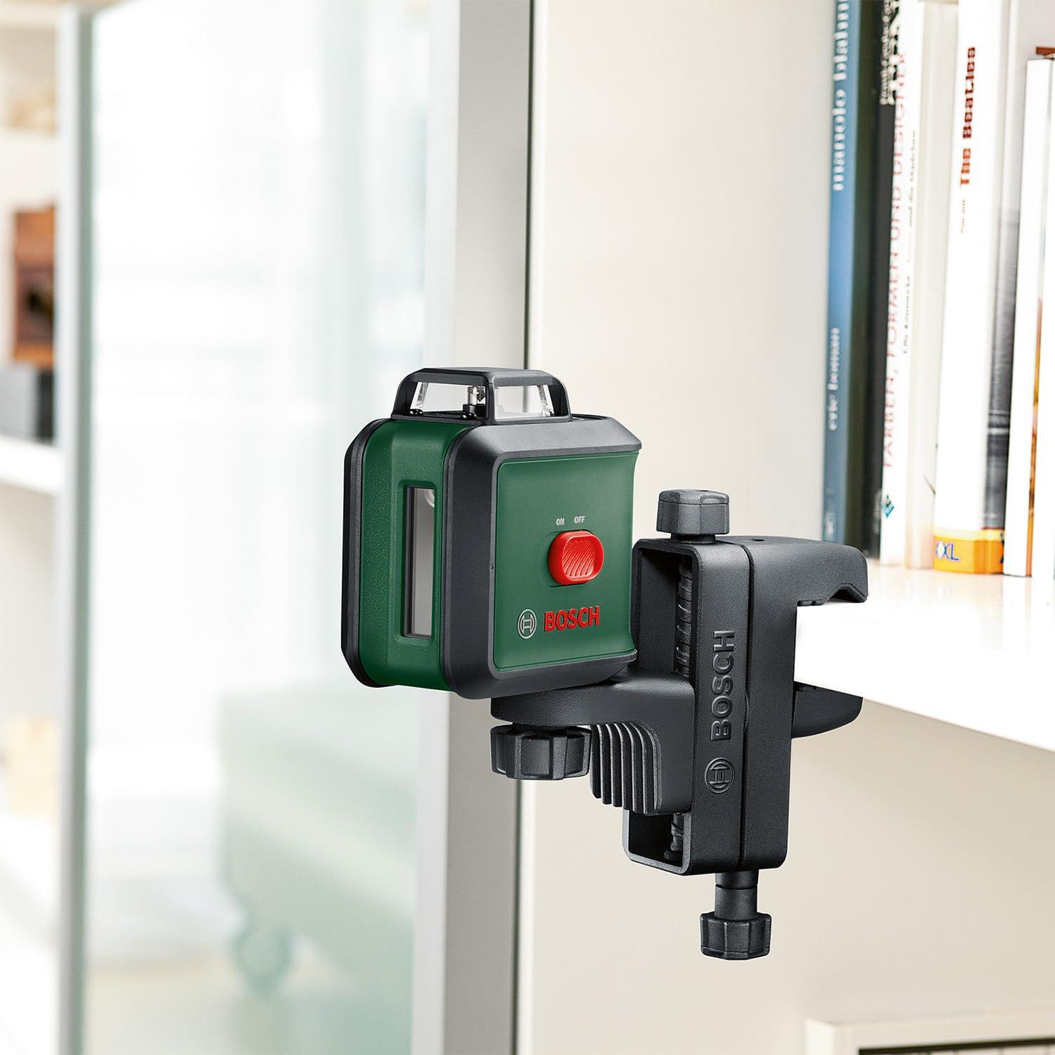 Bosch ristjoonlaser UniversalLevel 360 koos universaalklambri MM 3 ja premium-statiiviga TT 150 (vertikaalsed + horisontaalsed laserjooned, 360° joondamiseks terves ruumis, karbis) – pilt 7