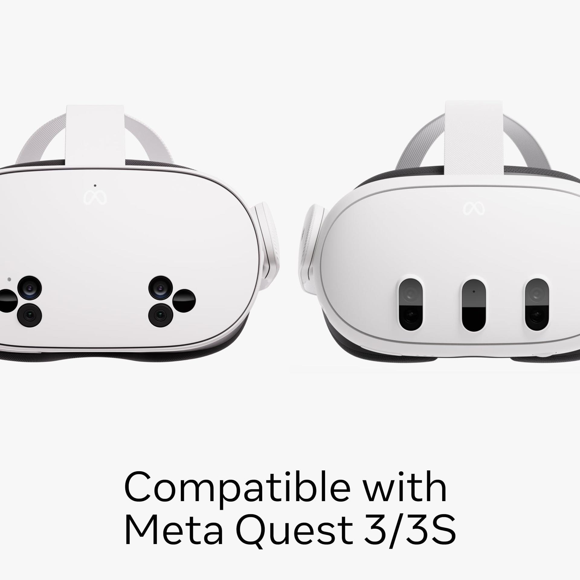 Kandekott Meta Questile – ühilduv Meta Quest 3/3S-ga – stiilne ja esmaklassiline kaitse – mahutab Quest 3/3S, Touch Plus-kontrollerid, peakomplekti rihma, Activity-aasad – lisavaade