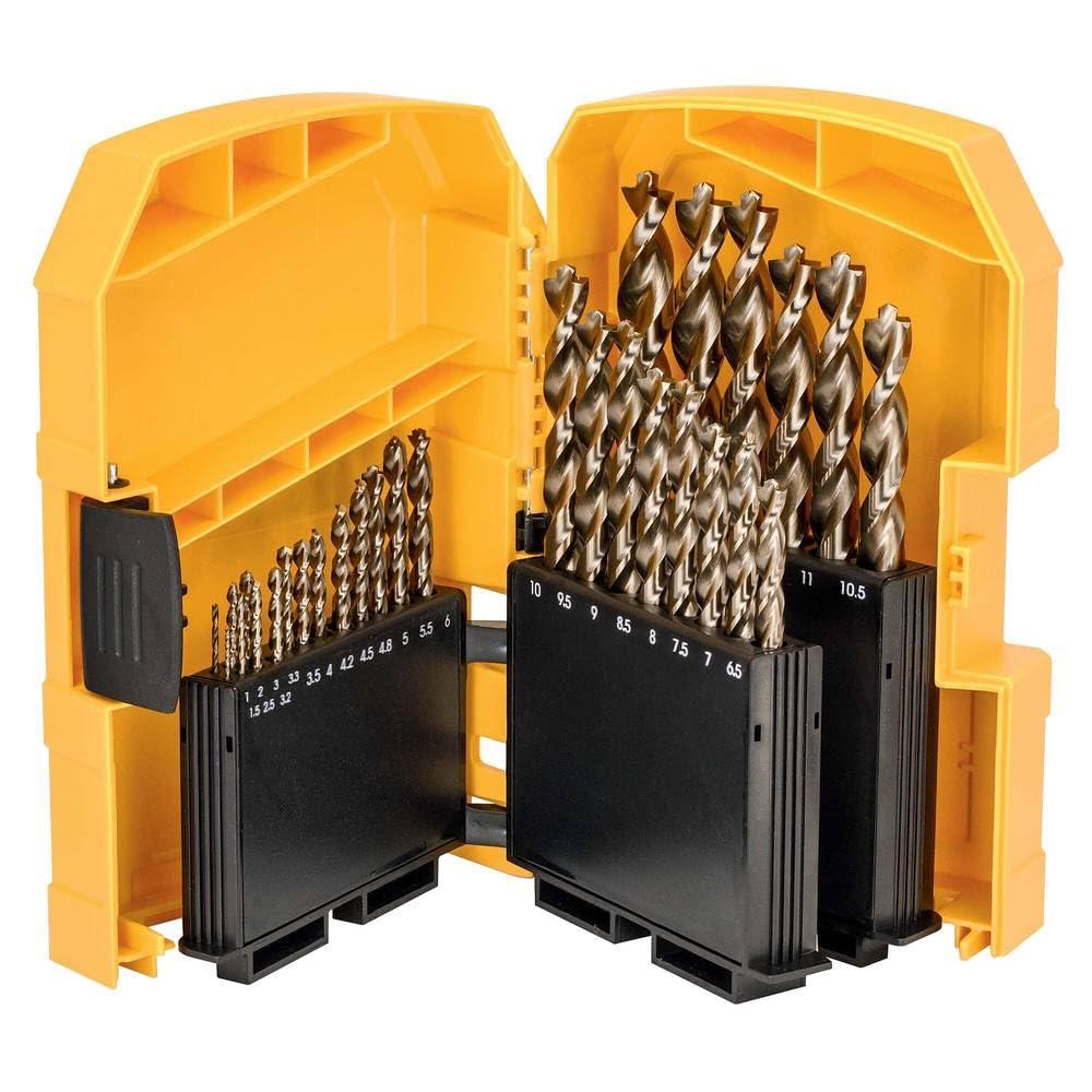 Dewalt metallpuuride komplekt HSS-Co 29-osaline (Ø 1–13 mm