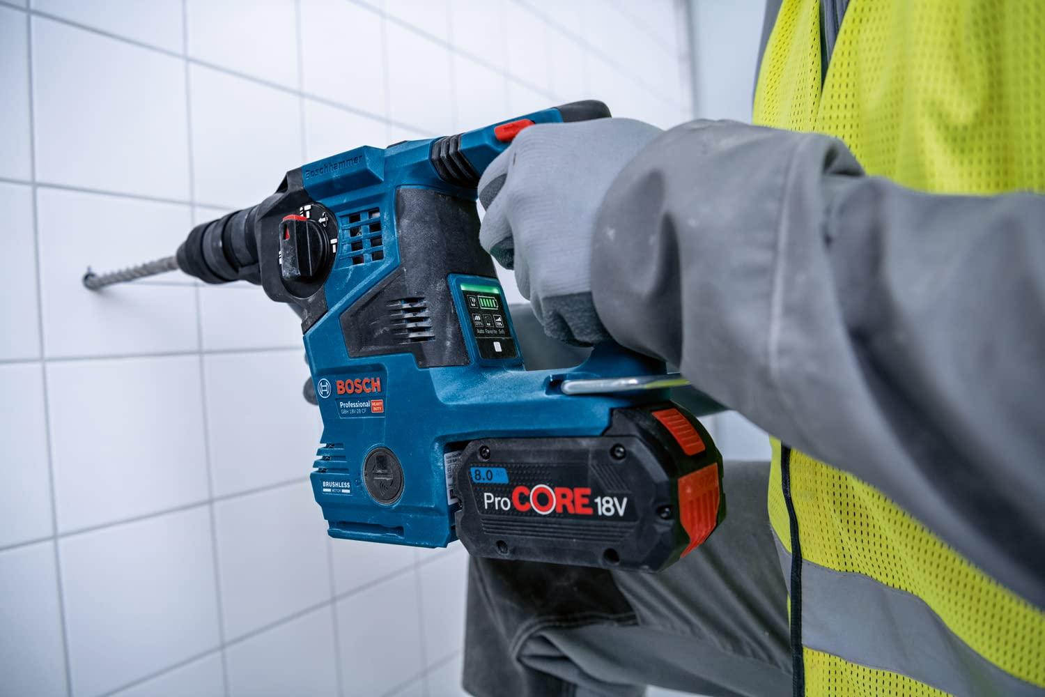 Bosch Professional 18V Aku Puurvasar GBH 18V-28 CF (lisakäepide, määrdetoru, kiirpadrun, L-BOXX sisemine osa, L-BOXX, ilma aku/laadijata) – detailne vaade