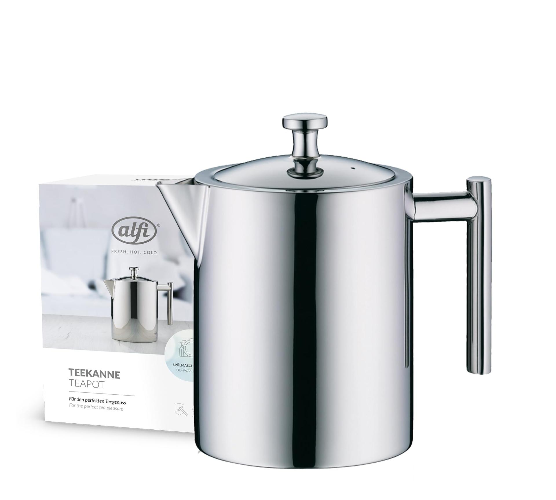 alfi TEA POT 1,40l, roostevabast terasest isoleerkann teesõela ja teepüüdjaga, vastupidav termokann, ideaalne lahtise tee jaoks, nõudepesumasinas pestav, BPA-vaba
