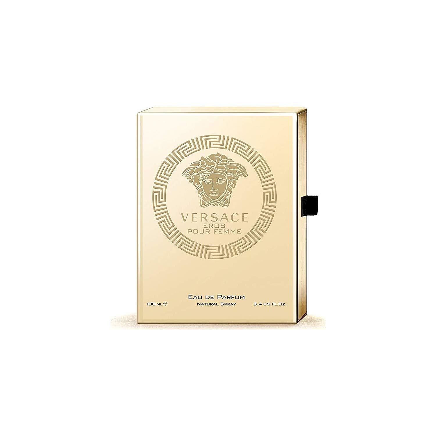 Versace Eros pour Femme, Eau de Parfum, pihustatav 100 ml, 1 pakk (1 x 0,318 kg) – pakend ja tarvikud