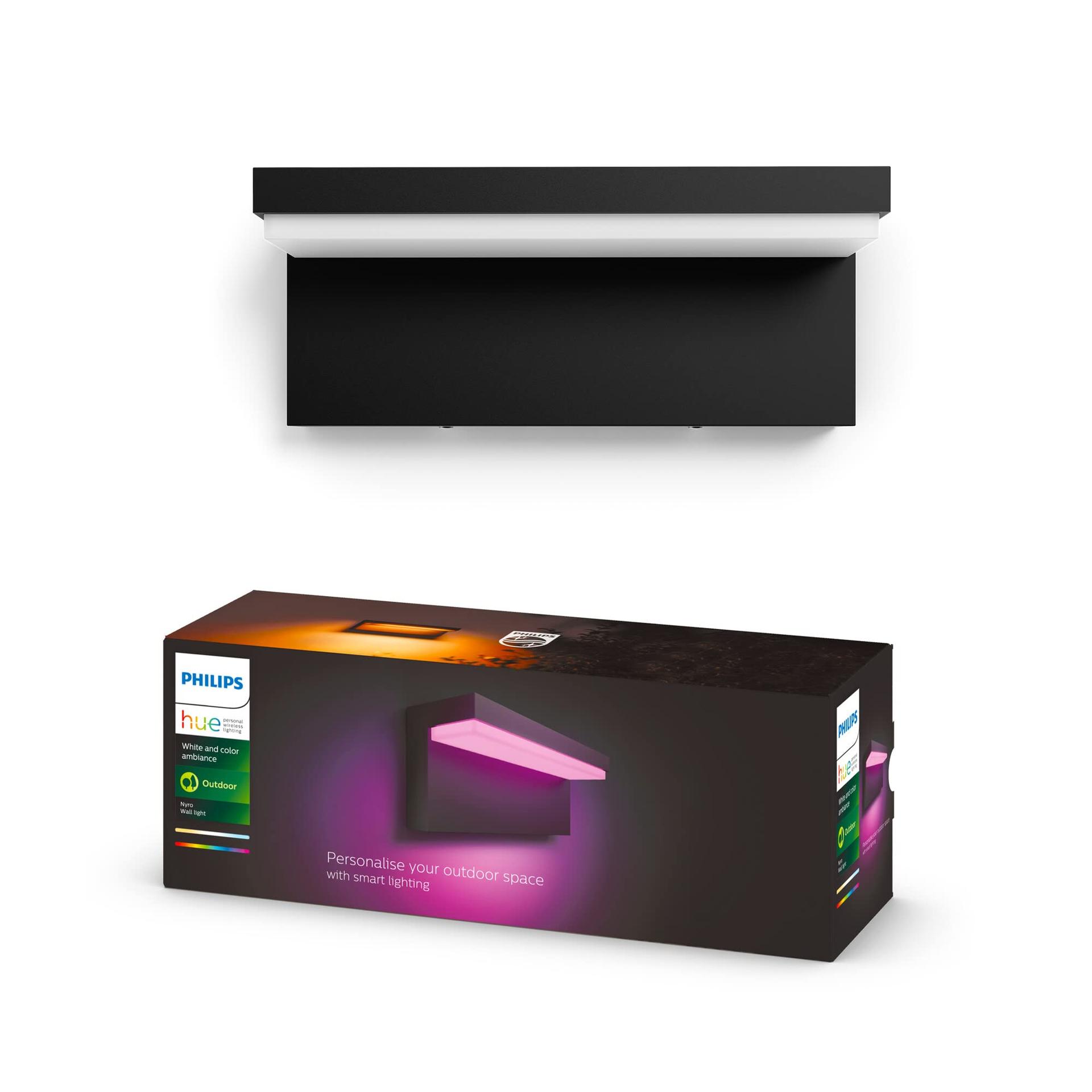 Philips Hue White & Color Ambiance Nyro välisseinavalgusti (1 020 lm), nutikas hämardatav LED-valgusti 16 miljoni värviga, juhtimine äpi või häälkäskluste abil, hõbedane – pilt 8
