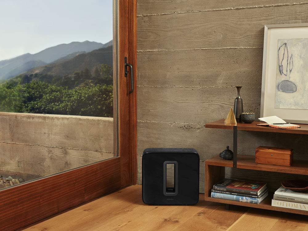 Sonos Sub, must – Võimas WiFi-subwoofer dünaamiliste ja sügavate basside jaoks – Elegantne multiroom subwoofer esmaklassilise heli nautimiseks (Gen.3) – lisavaade