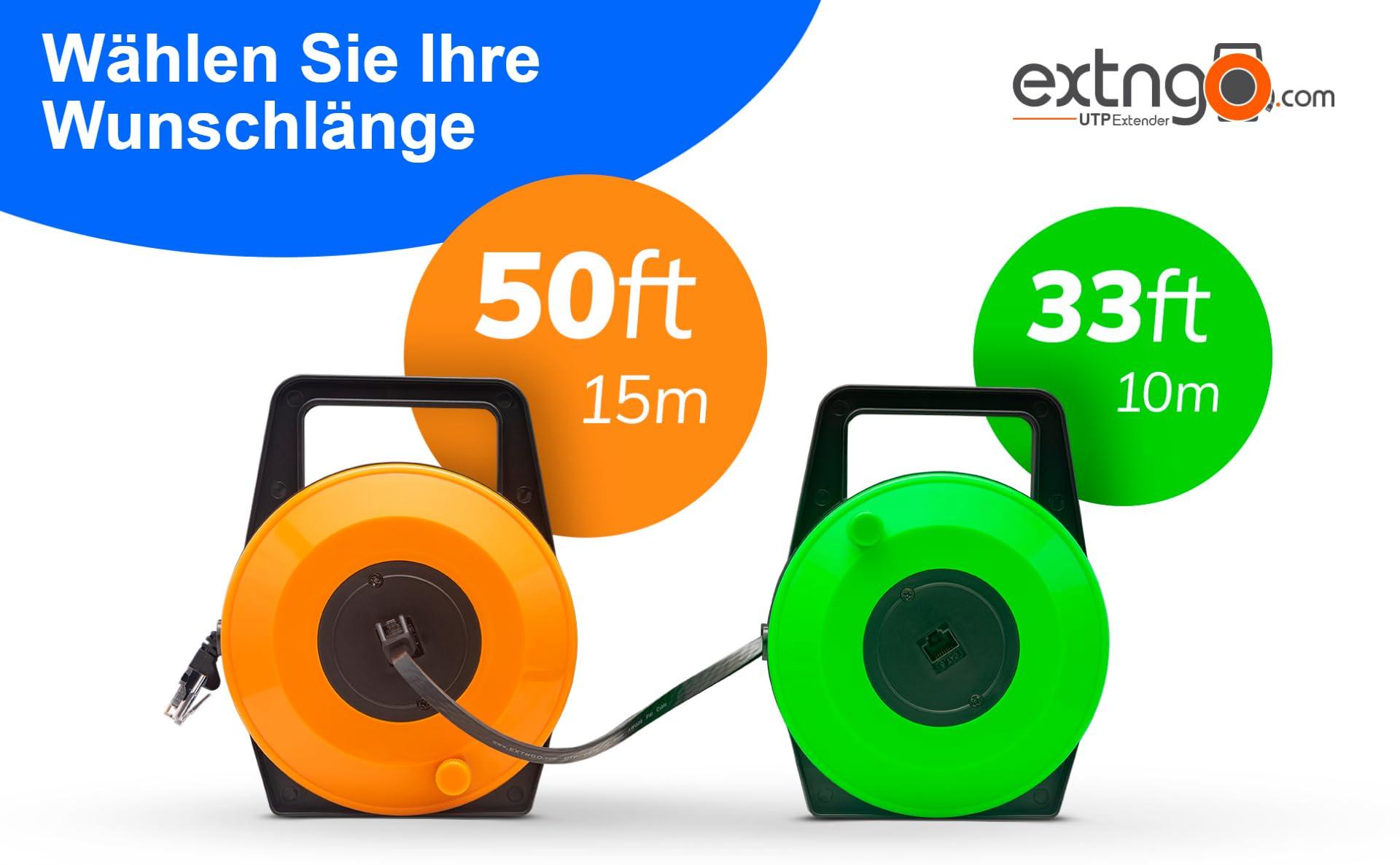 EXTNGO väljatõmmatav Ethernet-kaabel, 15 meetrit CAT6 lamevõrgu pikendus – Andmeedastuskiirus 1 Gbit/s – Kiire ja lihtne võrgu laiendamine – RJ45 pistik/pesa, UTP pikendus – pilt 7