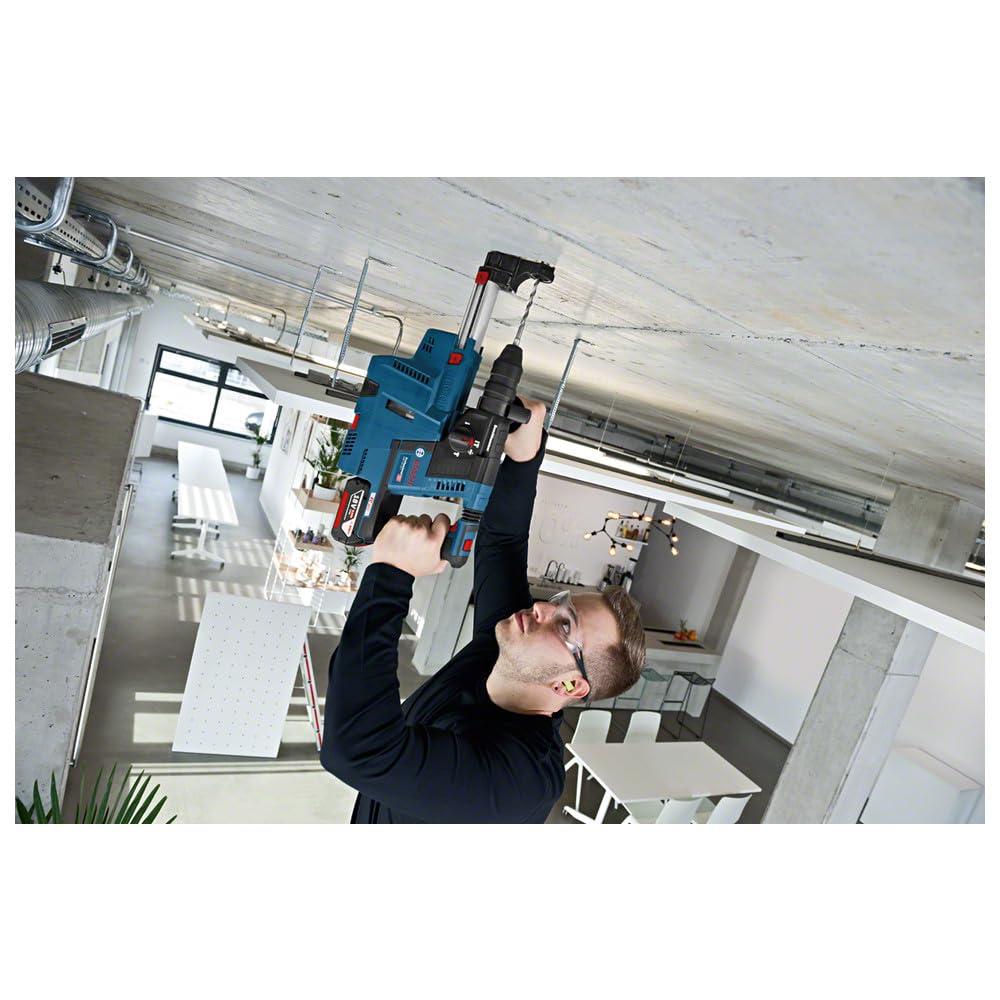 Bosch Professional 18V süsteemi akuga puurvasar GBH 18 V-26 F (sh 2x 5,0Ah aku, kiirlaadija GAL 1880 CV, sügavuspiirik 210mm, masinalapp, lisakäepide, kiirvahetus padrun, L-BOXX) – pilt 8