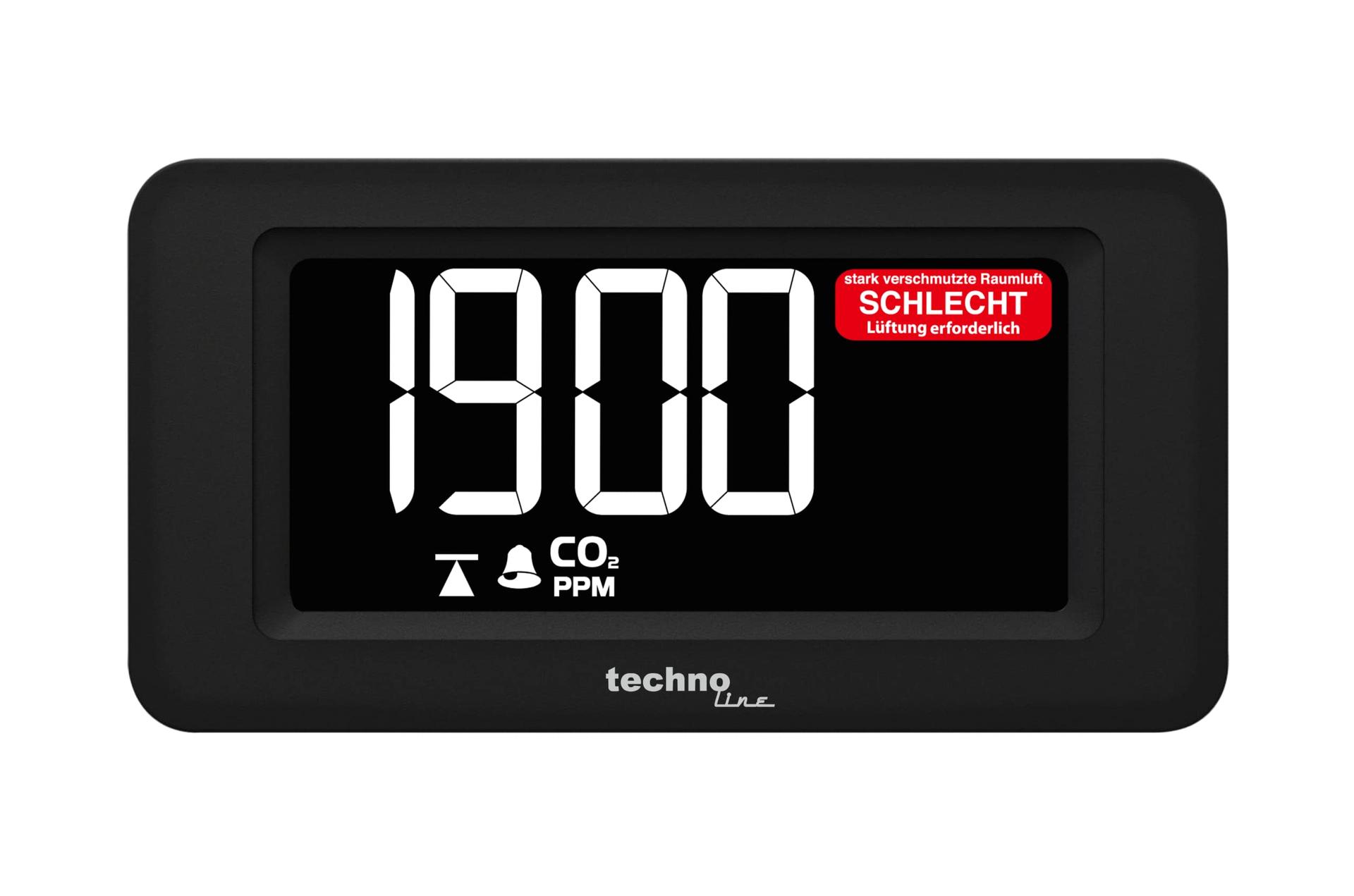 technoline WL1022 CO2-mõõtja koos CO2-tulega, CO2-alarmiga ja ventilatsioonisoovitusega – kasutusnäide