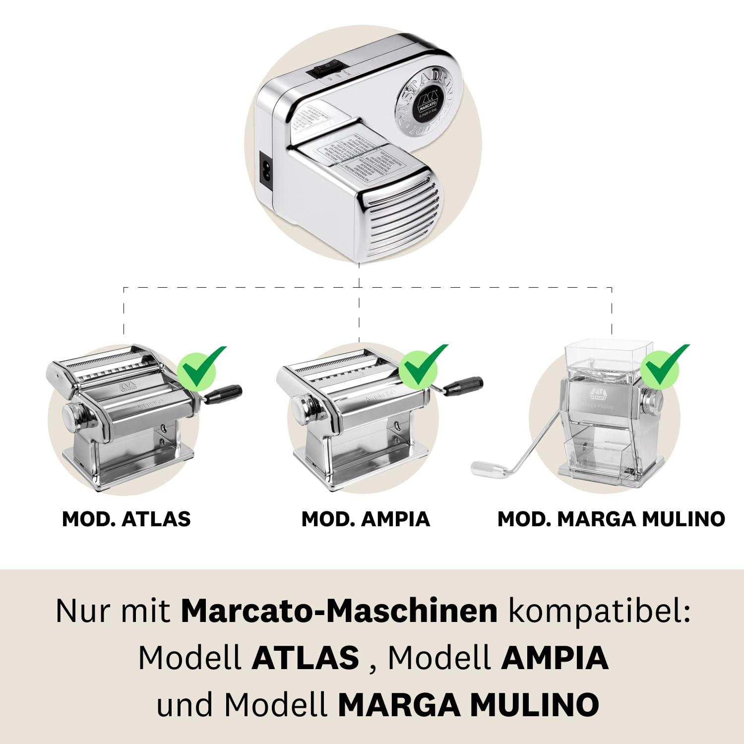 Marcato Pastadrive-mootor, hõbedane/must, PD-220V – lisavaade