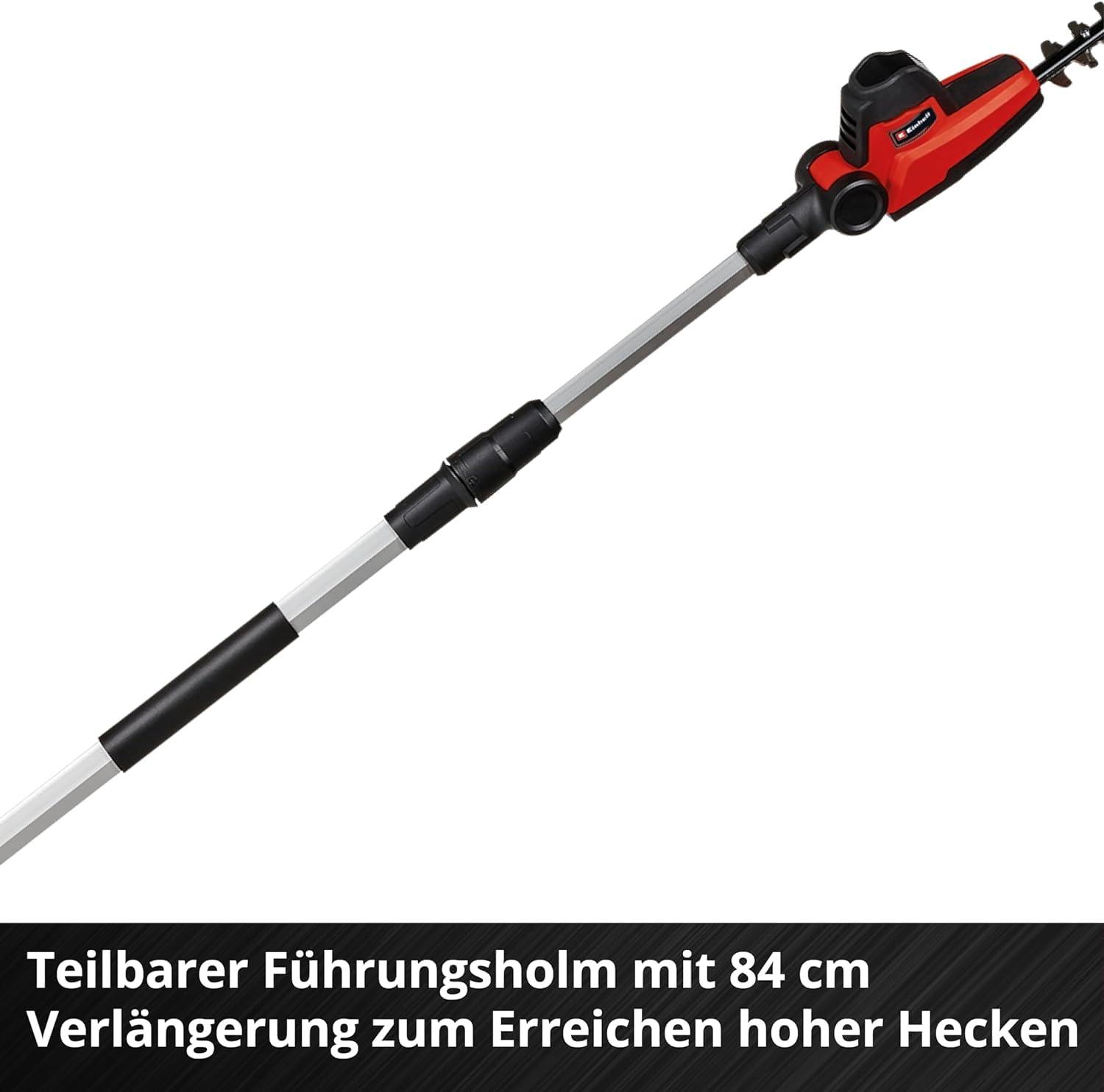Einhell akuga teleskoop-hekilõikur GC-HH 18/45 Li T-Solo Power X-Change (liitiumioon, pööratav põhikäepide, metallülekanne, 7-astmeline mootoripea, ilma aku ja laadijata) – lisavaade