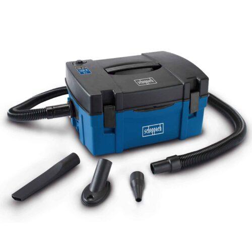 Scheppach HD2P 3in1 tolmuimeja 1250W | Imemis- ja puhumisfunktsioon | Õhuvõimsus 120m³/h | Mahutavus 5L | Vaakum 2000Pa | Vooliku Ø/pikkus 40/2000mm | 3 düüsi komplektis