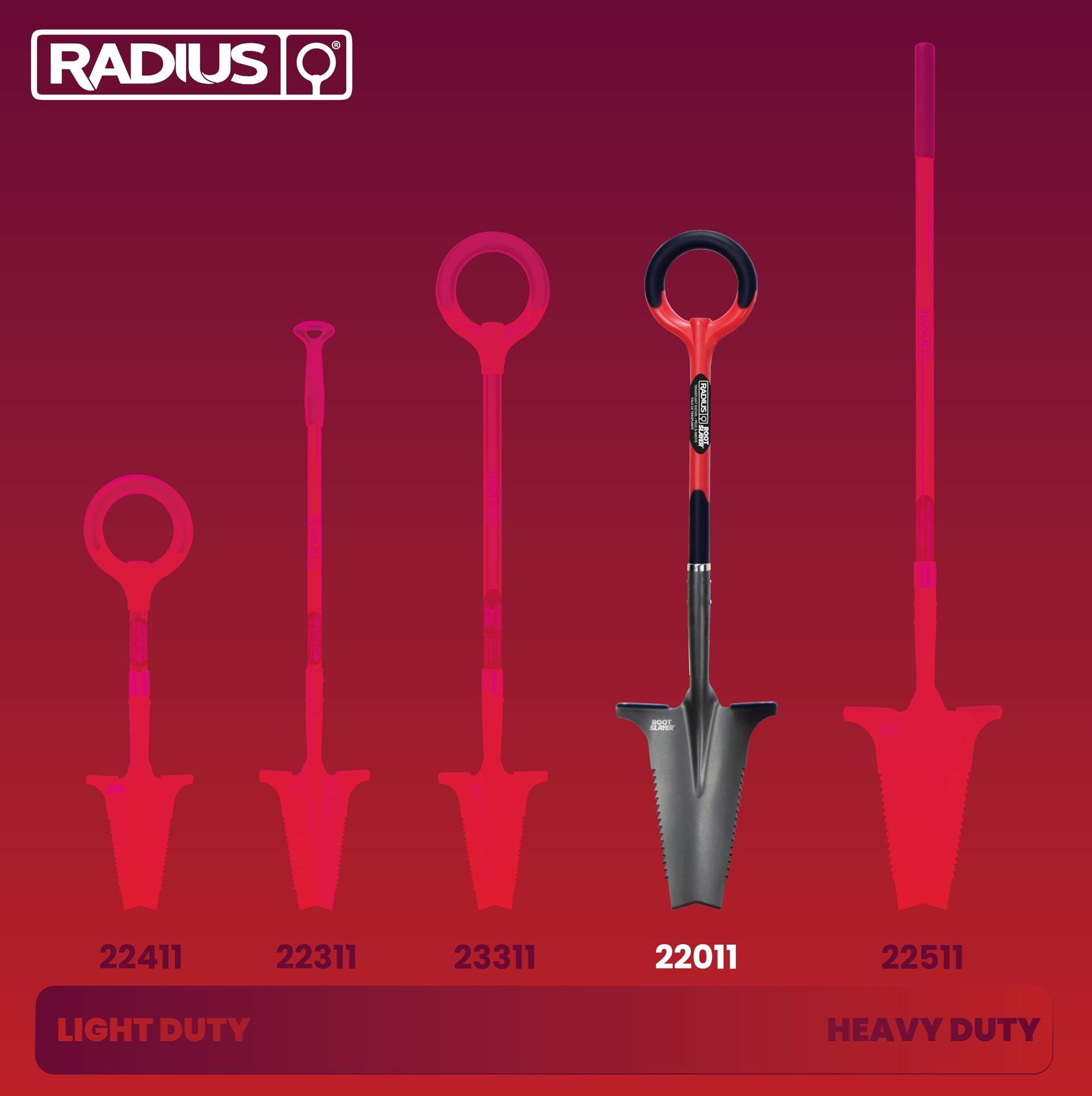 Root Slayer Radius Garden juurelabidas – 2017 Green Thumb auhind kõige innovaatilisemale aiatööriistale, punane – pilt 6