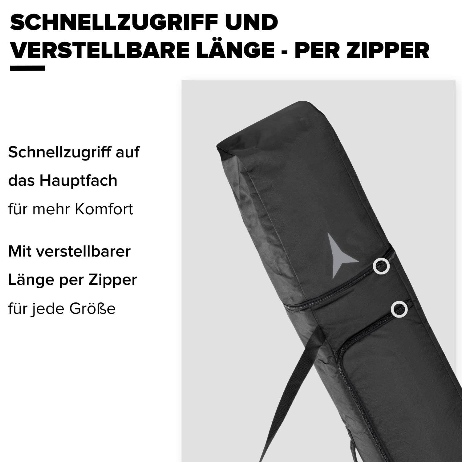 ATOMIC DOUBLE SKI BAG Must – kahe suusapaariga suusakott, reguleeritav pikkus (175 – 205 cm), veekindel ja mustust hülgav materjal, kaasas kanderihm – pakend ja tarvikud