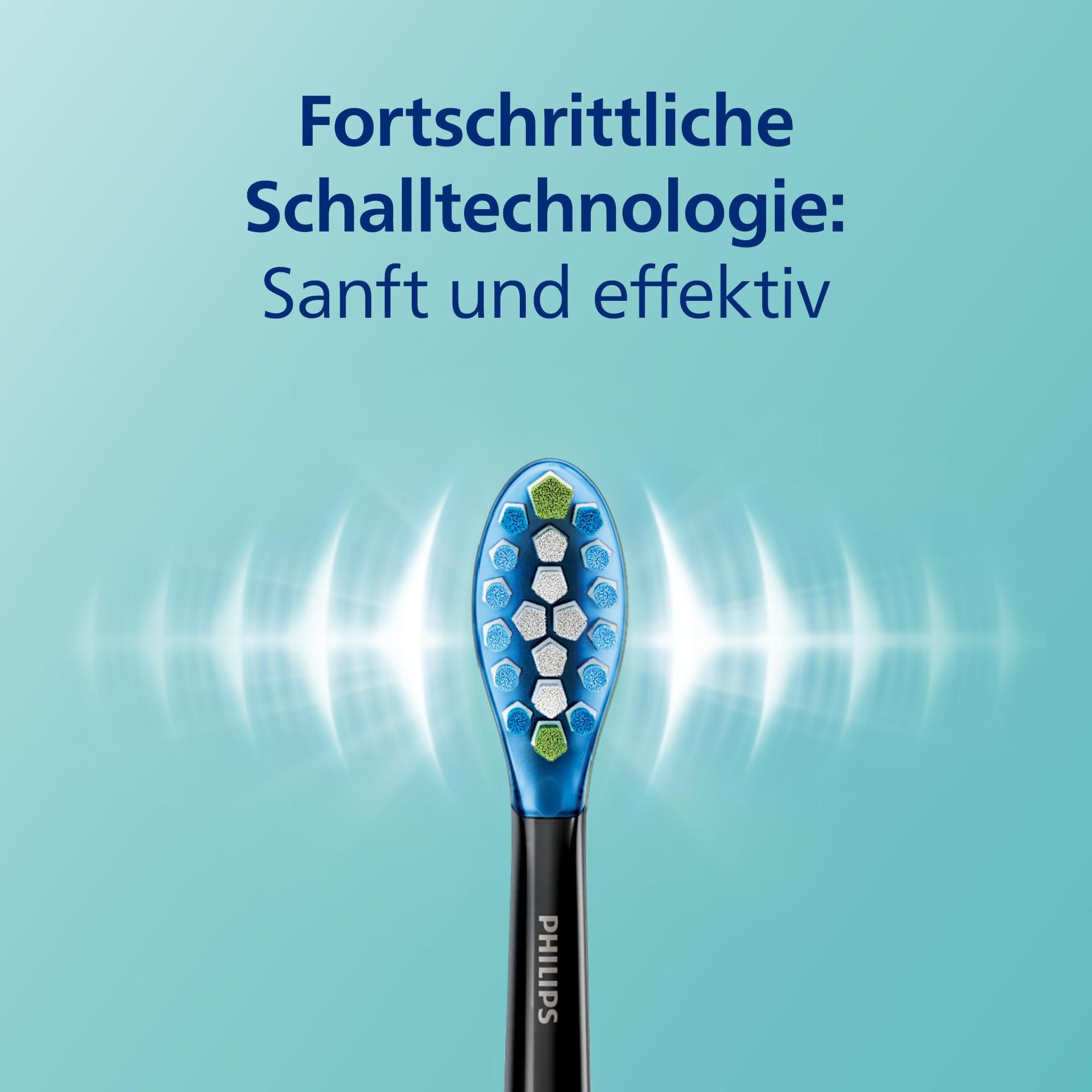 Philips Sonicare DiamondClean 9000 elektriline hambahari, helitehnoloogia, rakendusega, survekontrolliga, 4 harjamisrežiimi, 3 intensiivsust, laadimisklaas, must ja roosakuldne, kahene komplekt, mudel HX9914/57 – pilt 6