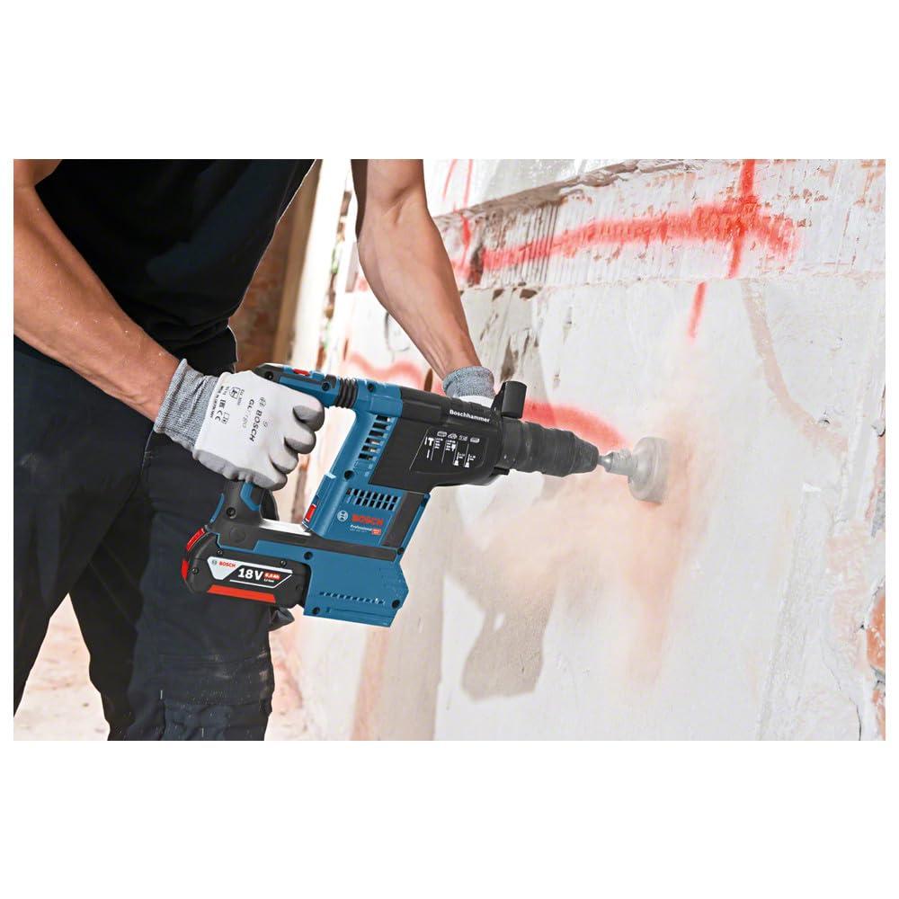 Bosch Professional 18V süsteemi akuga puurvasar GBH 18 V-26 F (sh 2x 5,0Ah aku, kiirlaadija GAL 1880 CV, sügavuspiirik 210mm, masinalapp, lisakäepide, kiirvahetus padrun, L-BOXX) – pilt 9