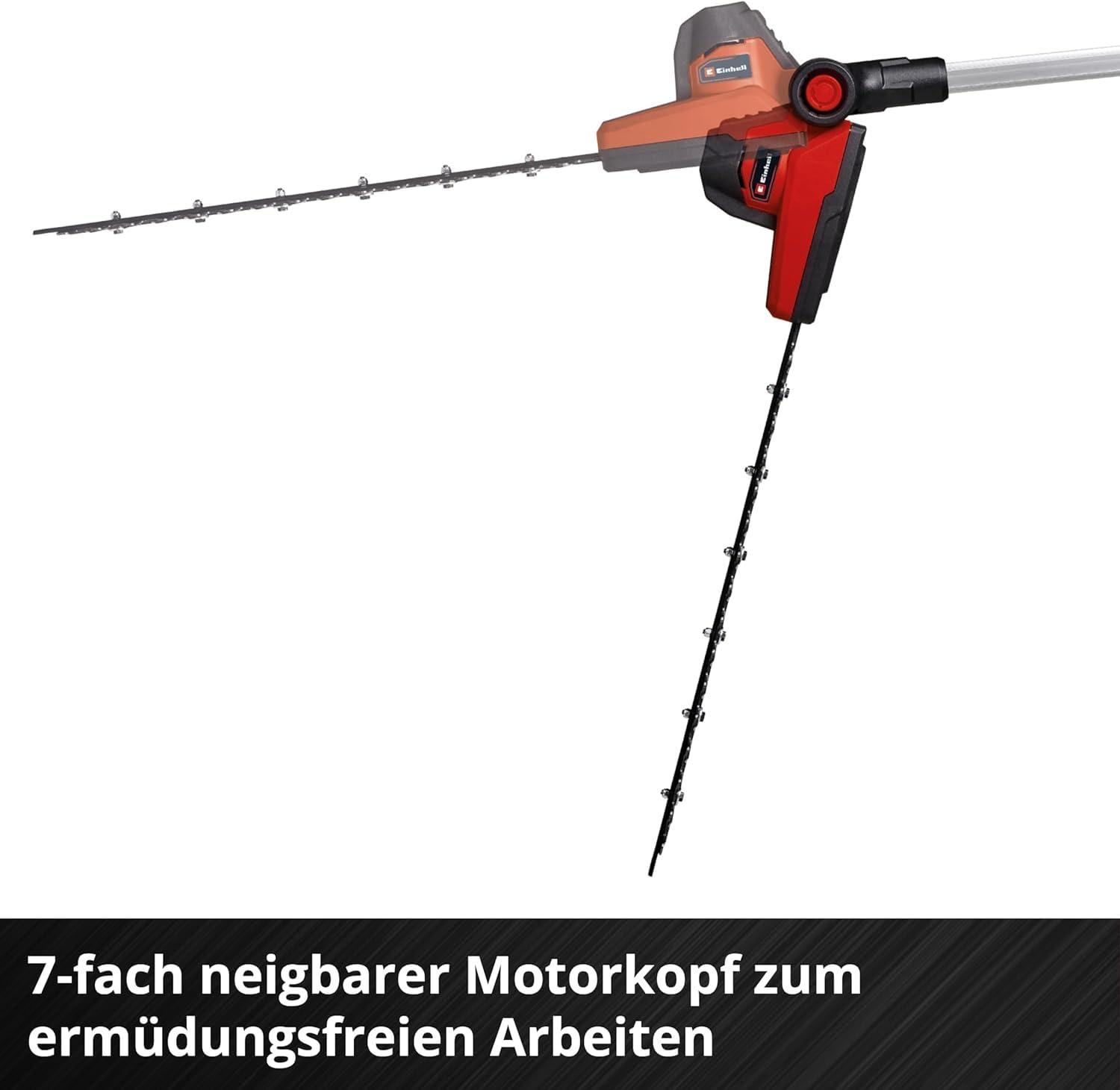 Einhell akuga teleskoop-hekilõikur GC-HH 18/45 Li T-Solo Power X-Change (liitiumioon, pööratav põhikäepide, metallülekanne, 7-astmeline mootoripea, ilma aku ja laadijata) – pilt 6