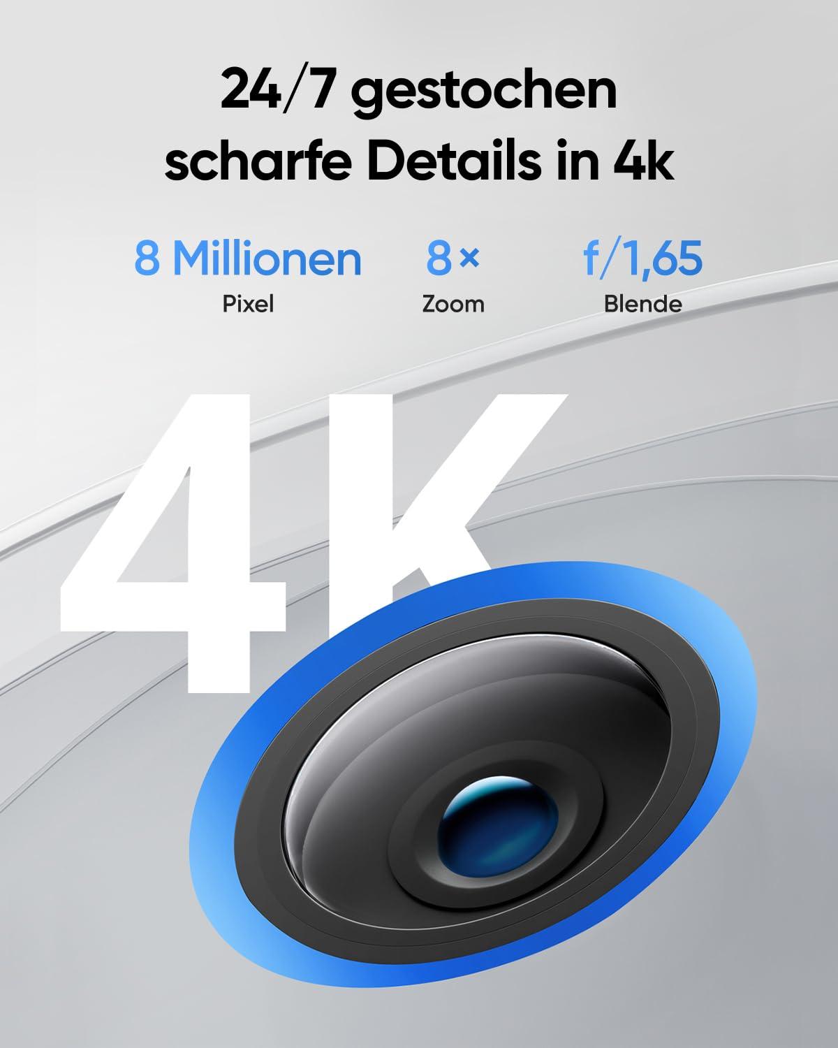 eufy Security eufyCam E330 (Professionaalne) lisajärelvalvekaamera õue jaoks, 4K, 24/7 salvestus, toiteallikaga, tugevdatud Wi-Fi, näotuvastuse AI, ilma kuutasudeta, vajab HomeBase 3 – pakend ja tarvikud