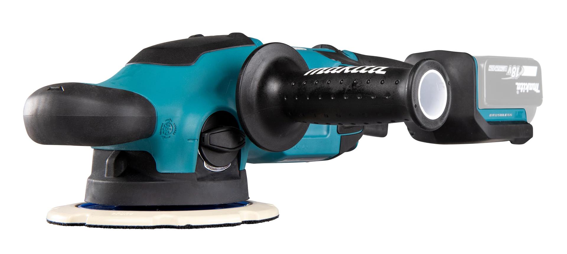 Makita DPO600Z akutoitega ekstsentriline poleermasin 18V (ilma akuta, ilma laadijata) – detailne vaade