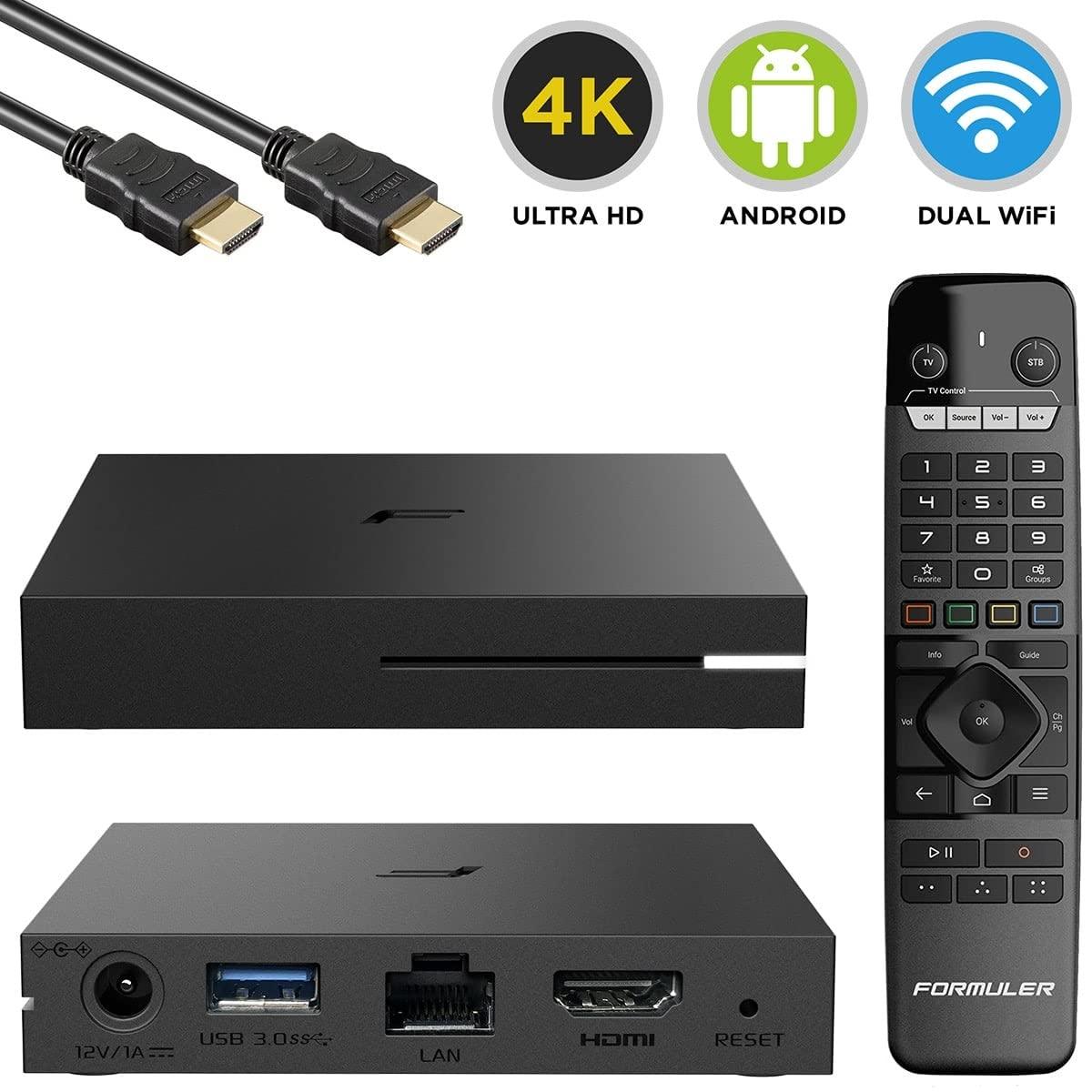 Formuler Z10 4K Ultra HD Android 10 IP-vastuvõtja (60fps, HDR10+, kaheribaline WiFi, LAN, Bluetooth 5.0, USB 3.0, HDMI, 2 GB RAM & 8 GB välkmälu, Widevine L1 & L3, OTT meediamängija, must) – pilt 8