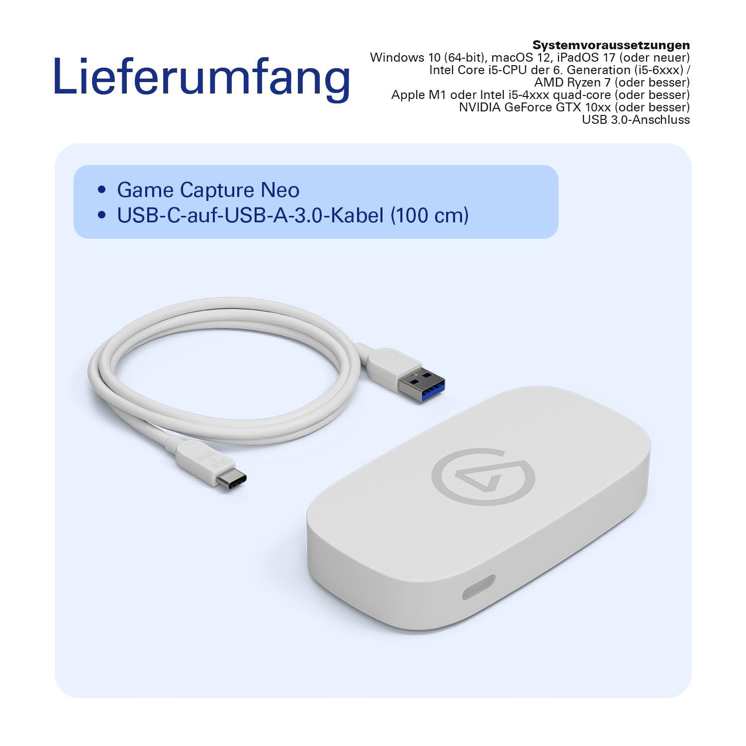 Elgato Game Capture Neo – Kaasaskantav USB-kaptureerimiskaart 4K60 HDR läbilaskega, 1080p60 video salvestus – PS5/Xbox/Switch/iPhone – OBS, Quicktime jt. – Plug & Play, ühilduv sülearvuti, PC, Mac, iPadiga – pilt 9