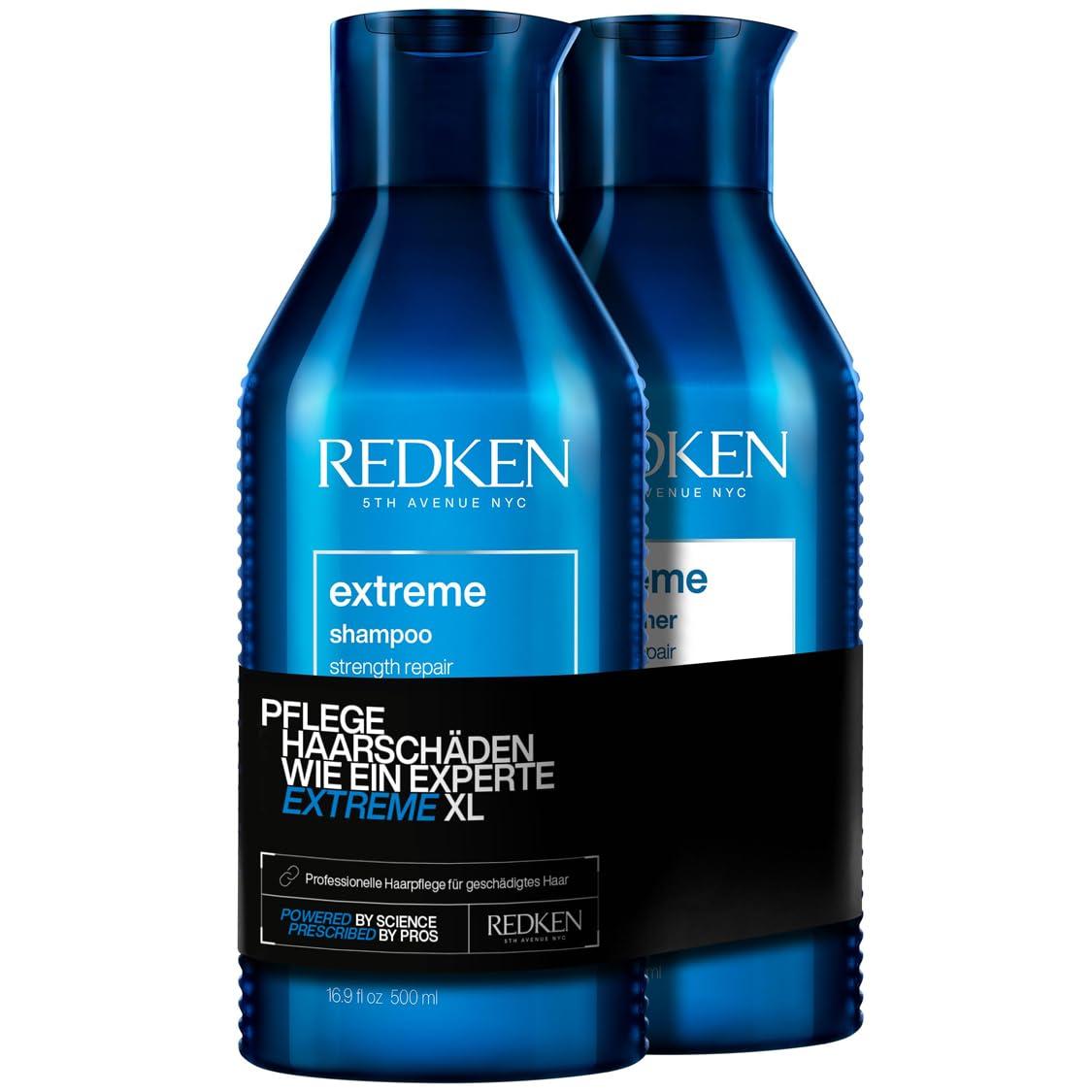 Redken XL hoolduskomplekt hapratele ja kahjustatud juustele, juuksemurdmise vastane, sisaldab Interlock Protein Network’i, Extreme šampoon 500 ml & palsam 500 ml