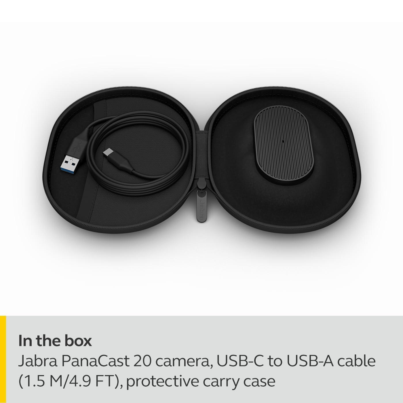Jabra PanaCast 20 4K videokonverentsikaamera – paindlik isiklik Plug-and-Play veebikaamera tehisintellektiga 4K Ultra-HD, nutika suumi ja valgustuse optimeerimisega – pilt 9