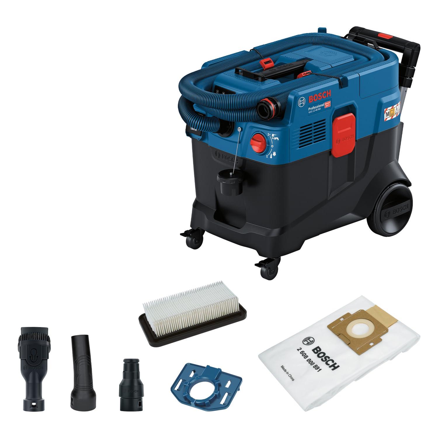 Bosch Professional tolmuimeja GAS 12-40 MA (1200 W, automaatne filtripuhastus (AFC), sisaldab põhifiltrit, voolikut, kombitööriista adapterit, kombiharjaotsikut)