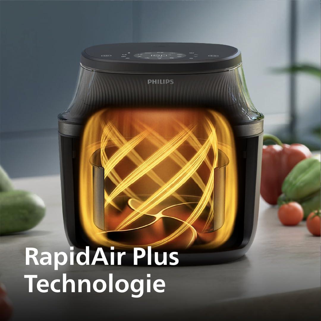 Philips Airfryer 3000 seeria 7,2L, vaateaken, 16-in-1 küpsetusfunktsioonid, RapidAir Plus tehnoloogia, rasva eemaldamine, HomeID retseptiäpp, lihtne puhastamine (NA340/00) – kasutusnäide