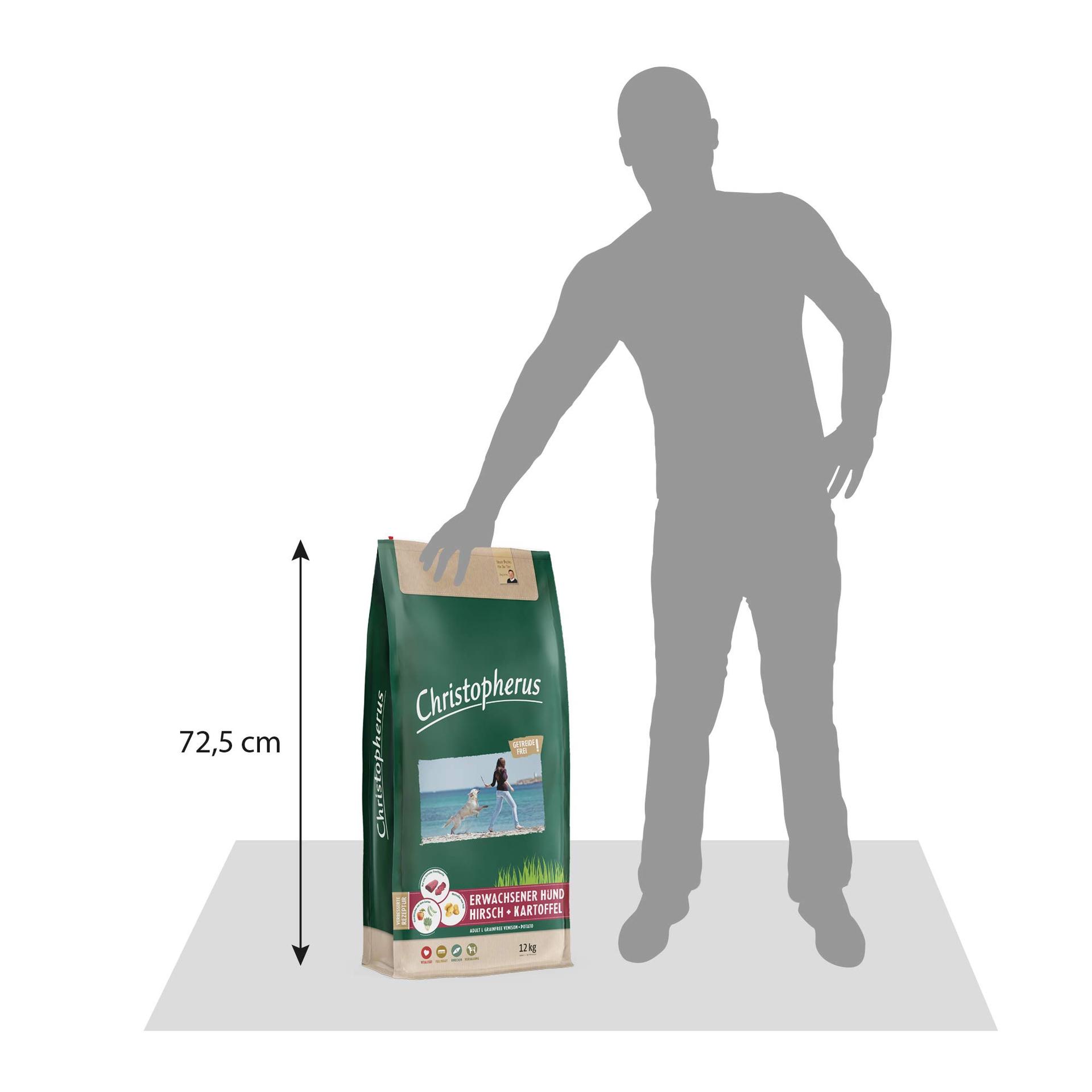 Christopherus Grainfree – Teraviljavaba kuivtoit täiskasvanud koertele, hirve ja kartuliga, 12 kg – kasutusnäide