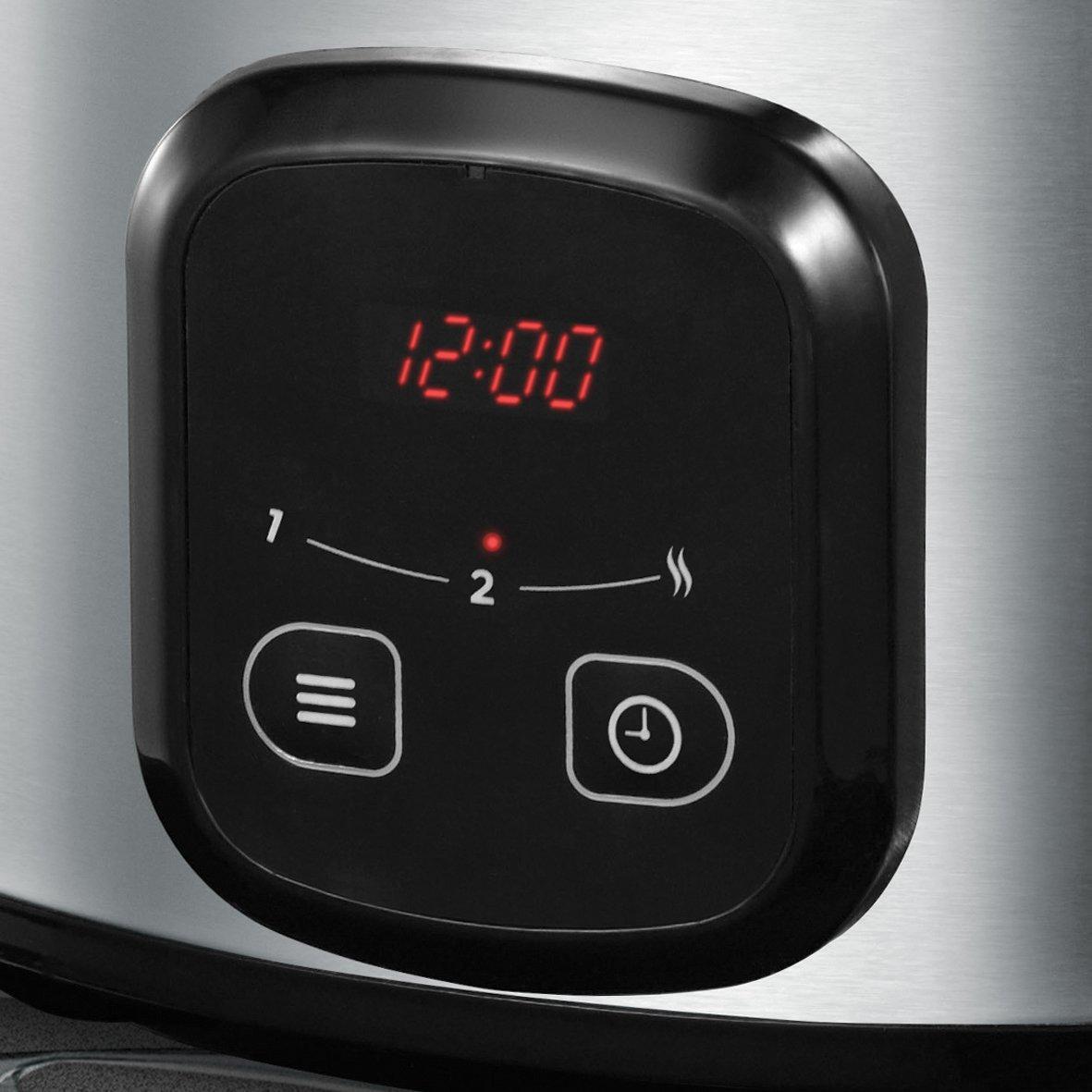 Russell Hobbs aeglane keetja [mittenakkumatu 6L XL keedupott, programmeeritav taimer/küpsetusaeg] Maxicook aeglane keetja (3 temperatuuri valikut ja soojas hoidmise funktsioon, 200W) Slowcooker 22750-56 – kasutusnäide
