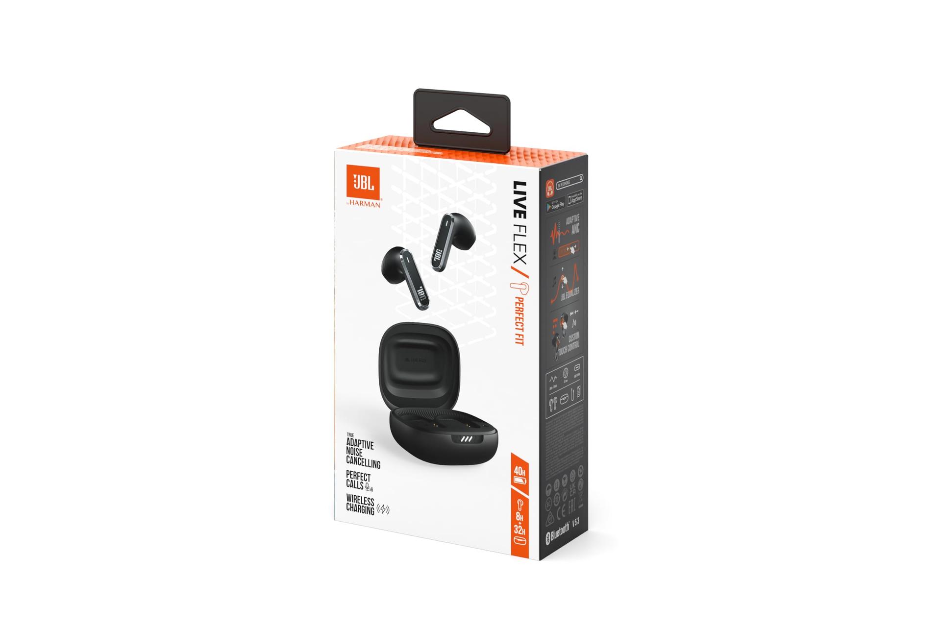 JBL Live Flex – Juhtmevabad In-Ear Bluetooth Kõrvaklapid 40-tunnise aku tööajaga – Mürasummutavad ja veekindlad – Must – kasutusnäide