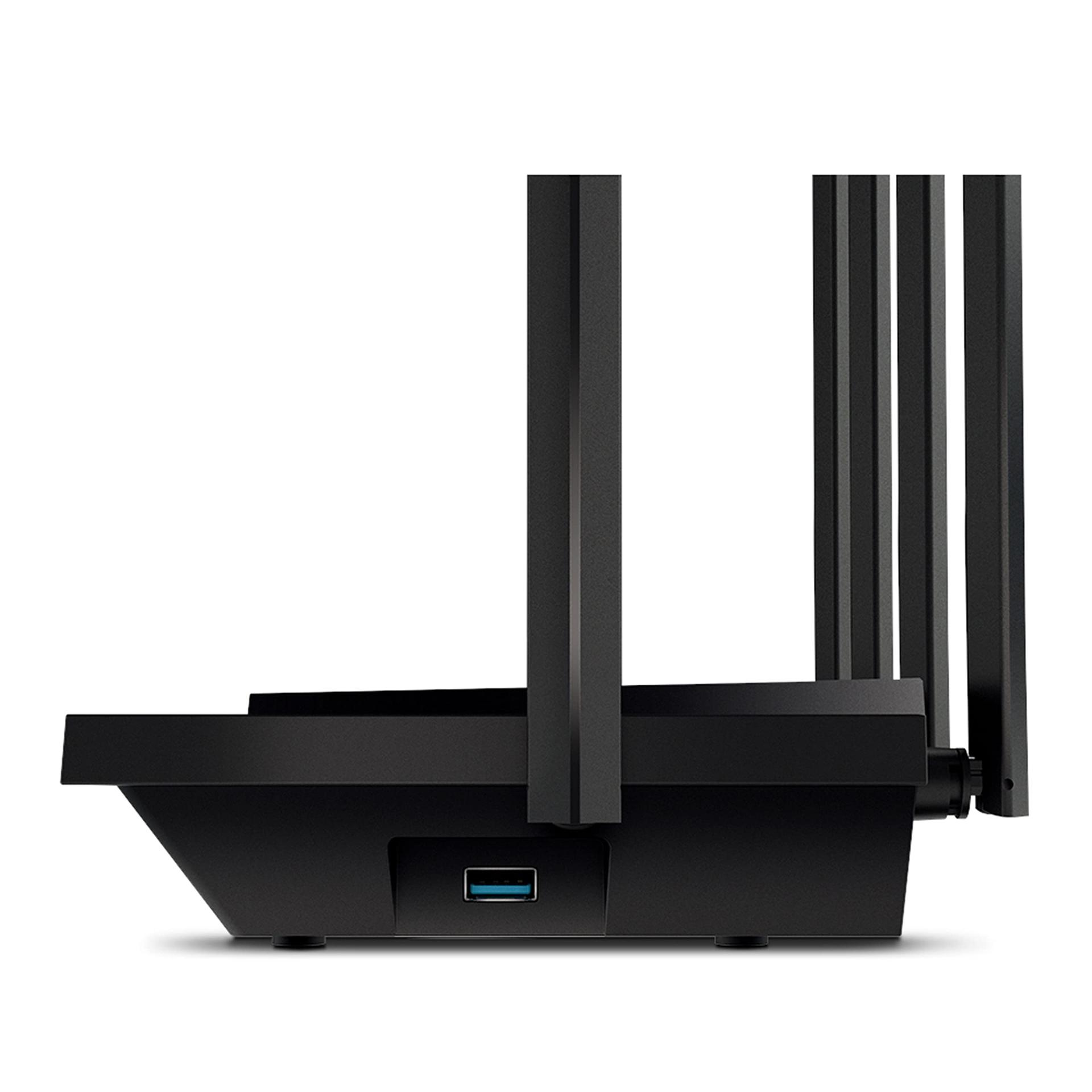 TP-Link Archer AX72 Pro AX5400 Multi-Gigabit WiFi 6 ruuter (4804 Mbit/s 5 GHz, 574 Mbit/s 2,4 GHz, 2.5 Gigabit WAN/LAN port, 1×USB 3.0 port, 160MHz ribalaius, HomeShield) – detailne vaade