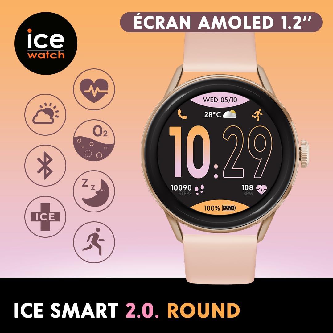 Ice Watch – Ice Smart 2.0 Rose-Gold – Nude – Ümmargune roosakuldne nutikell naistele – 023068 (1,2 tolli) – detailne vaade