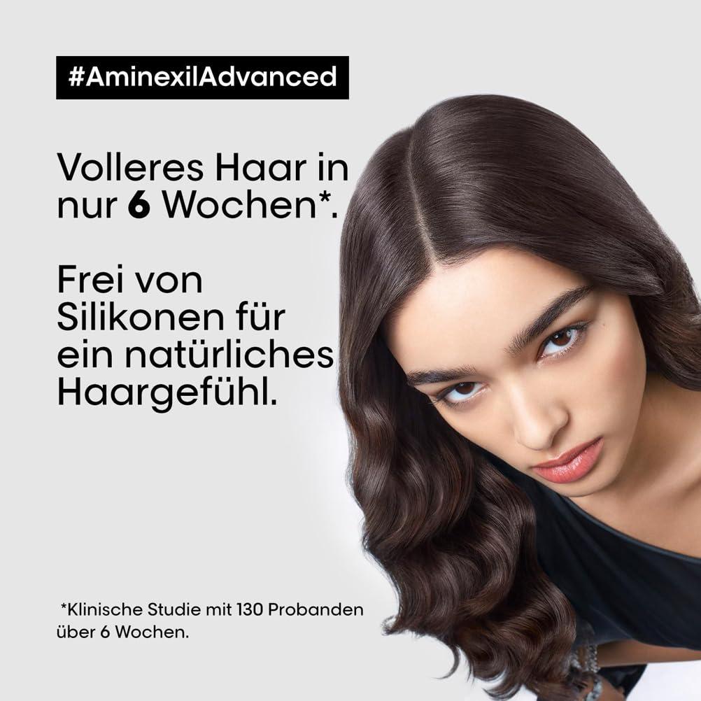 L’Oréal Professionnel tugevdav juuksehooldus juuste väljalangemise vastu, tihedamate juuste saavutamiseks, Aminexil Advanced juuste väljalangemise vastane aktivaator, 42×6 ml – kasutusnäide