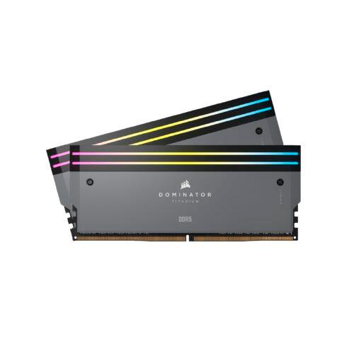 CORSAIR Dominator Titanium RGB DDR5 64GB (2x32GB) DDR5 6000MHz CL30 AMD Expo Intel XMP iCUE Ühilduv Arvutimälu - Hall (CMP64GX5M2B6000Z30)