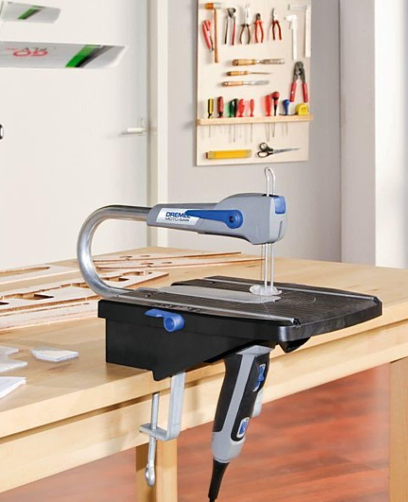 Dremel MS20 Moto-Saw dekupääri sae, kompaktne 2-ühes lauatikksaag (70 W) koos 1 tarvikuga ja 5 saelehega pehmesse puitu, laminaati ja plastikut lõikamiseks – pilt 6
